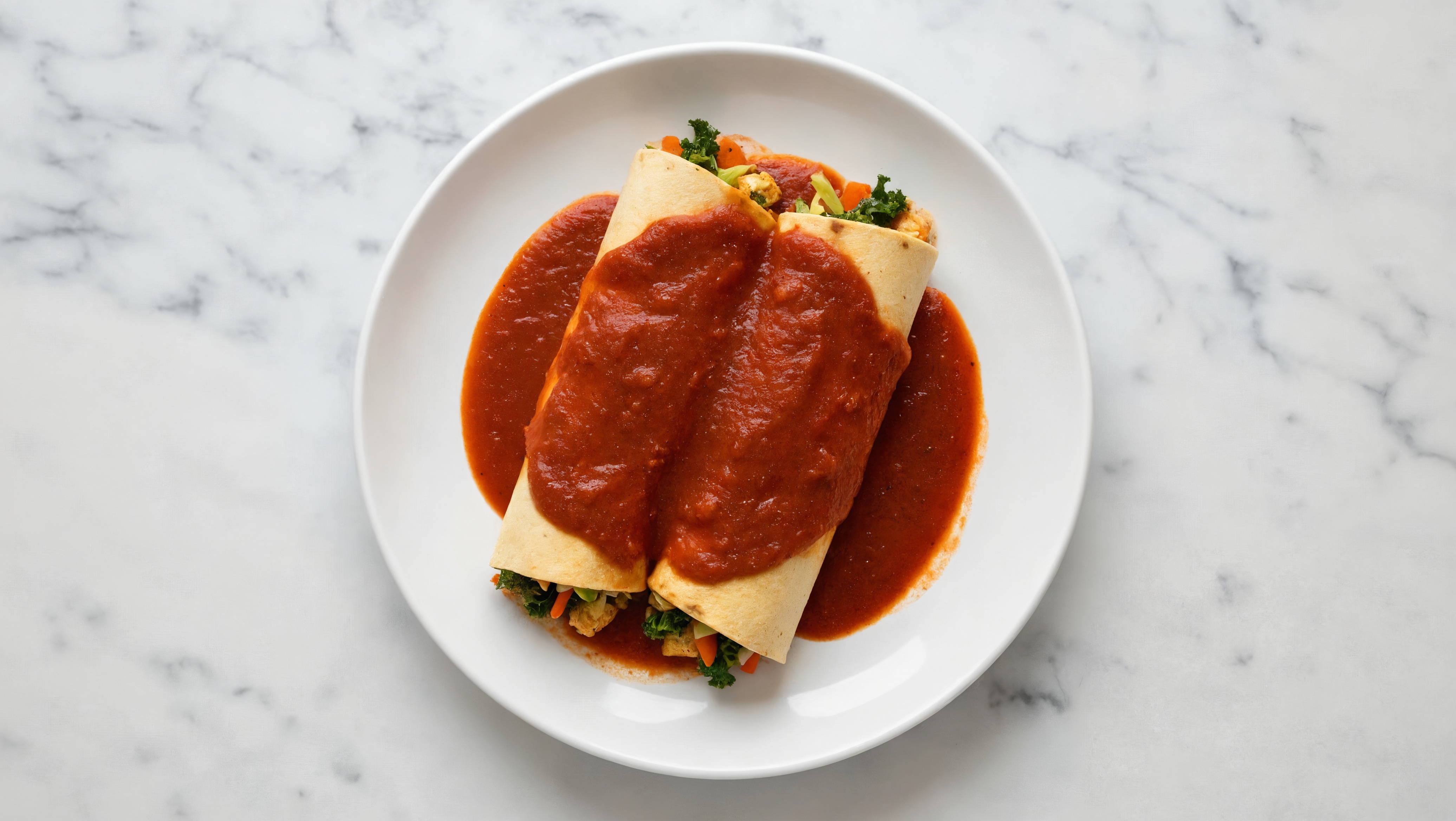 Spiced Tofu + Veggie Enchiladas Rojas