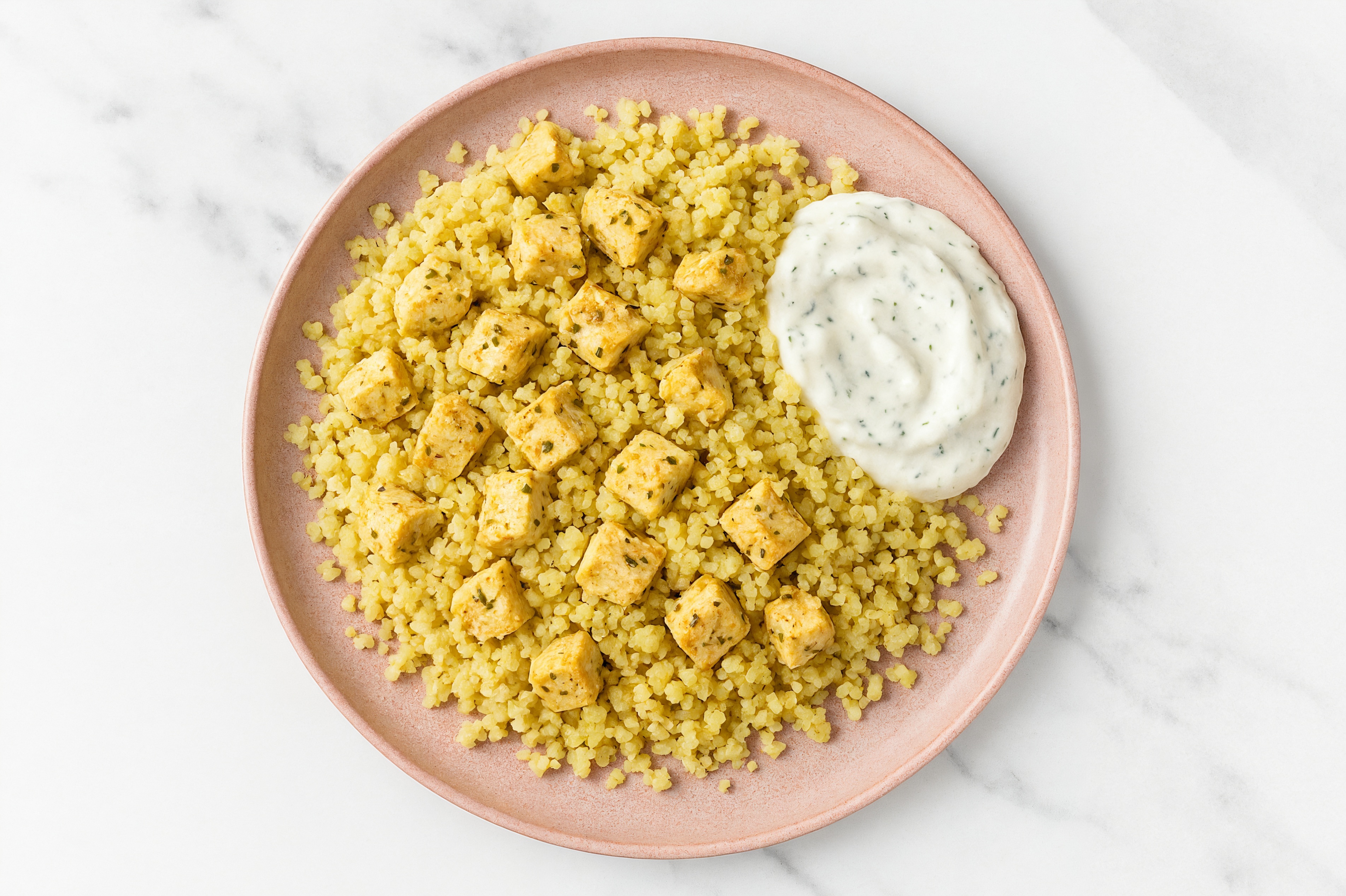Tzatziki Tofu Bites with Couscous