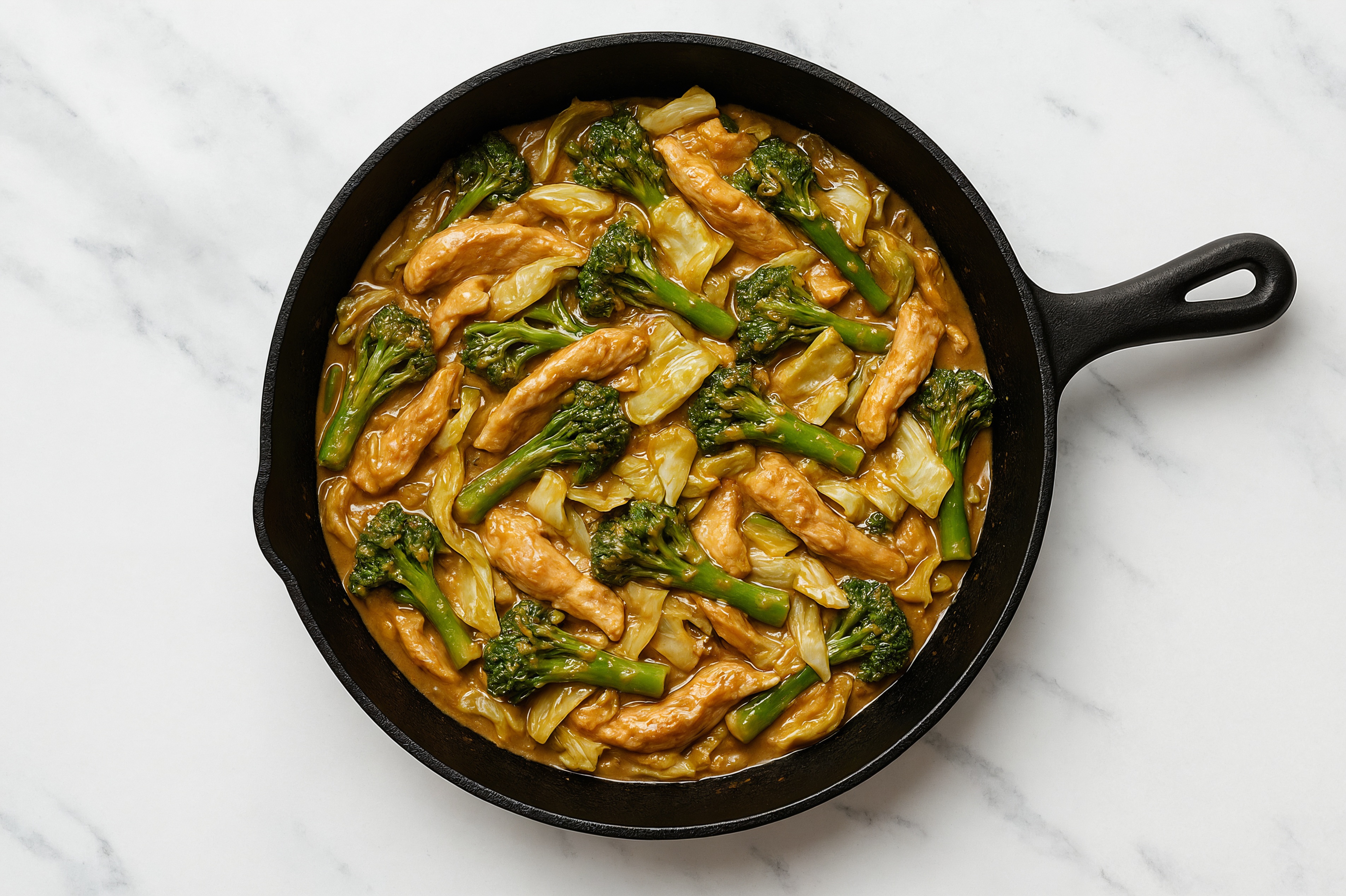 Thai Peanut Chicken Stir-Fry with Broccoli & Bok Choy