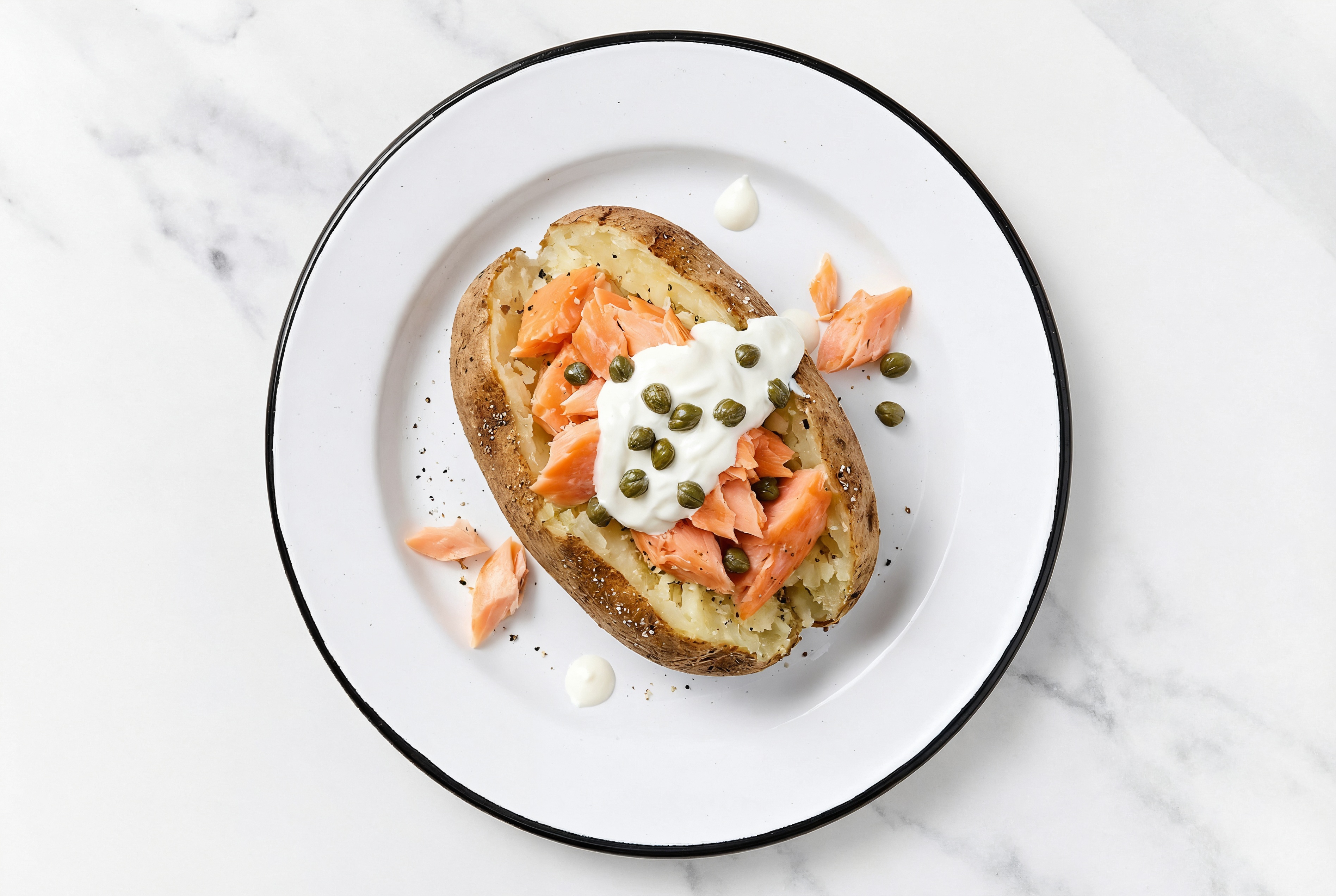 Herby Savory Salmon Stuffed Potato