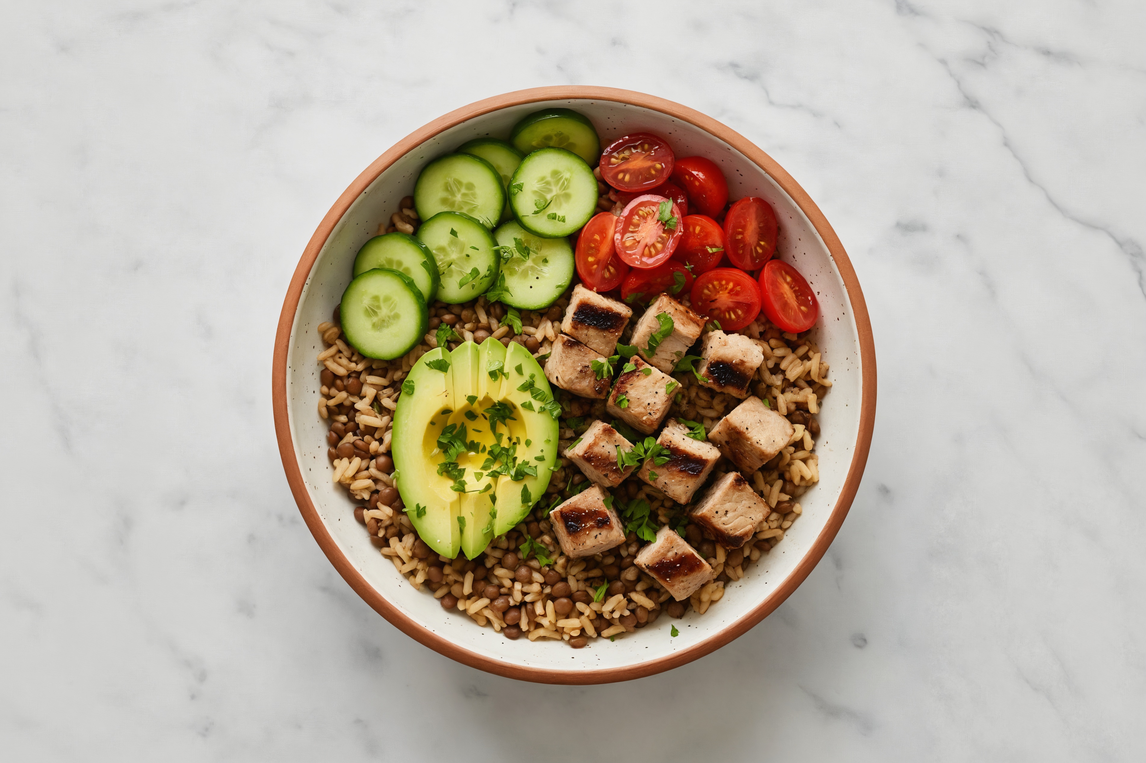 Pork Tenderloin Avocado Power Bowl
