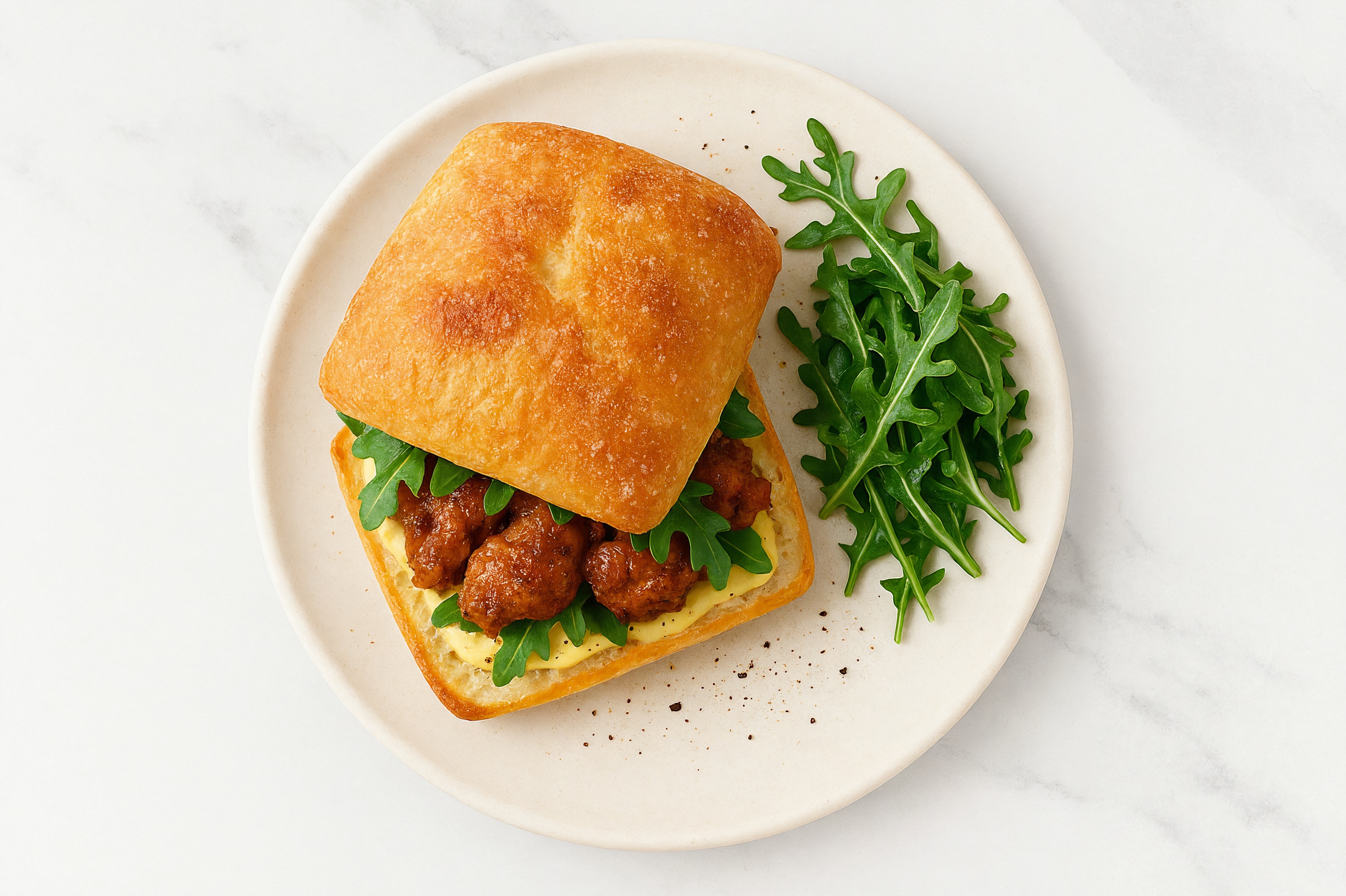 Herby Chicken Tandoori + Arugula Sammie