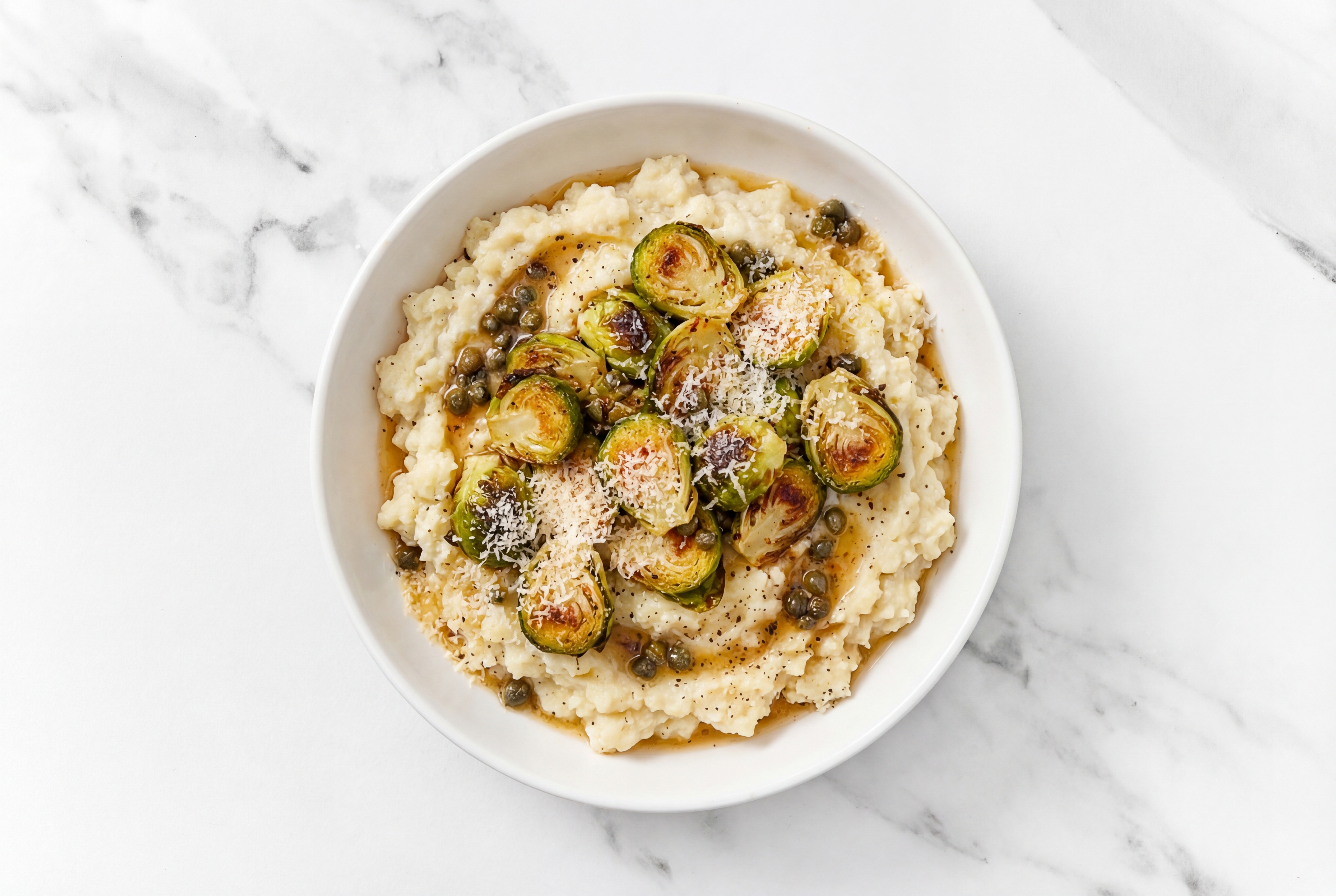 Brown Salted Butter Whole Brussels Sprouts + Cauliflower Mash