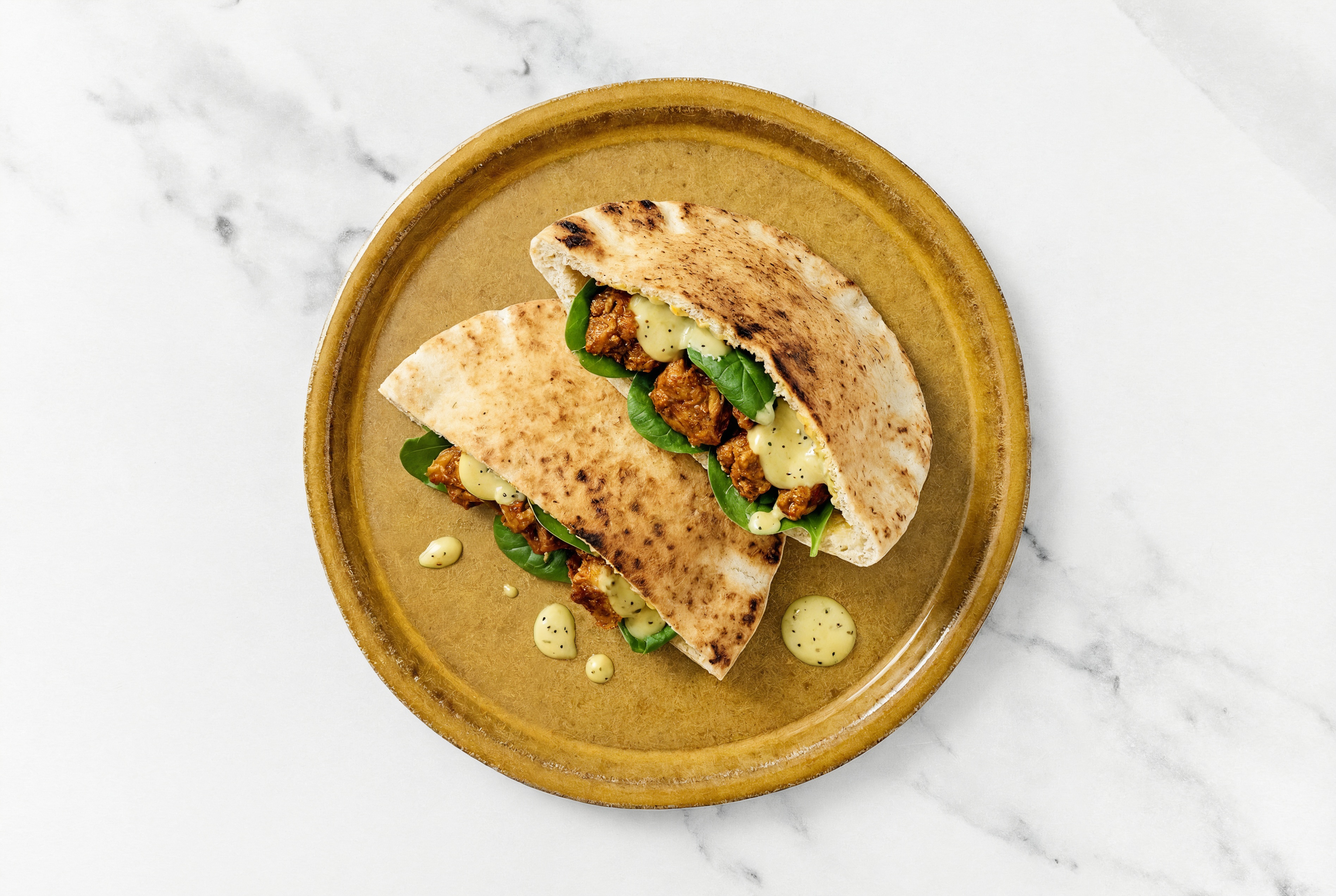 Creamy Honey Mustard Tandoori Chicken Traditional Pita
