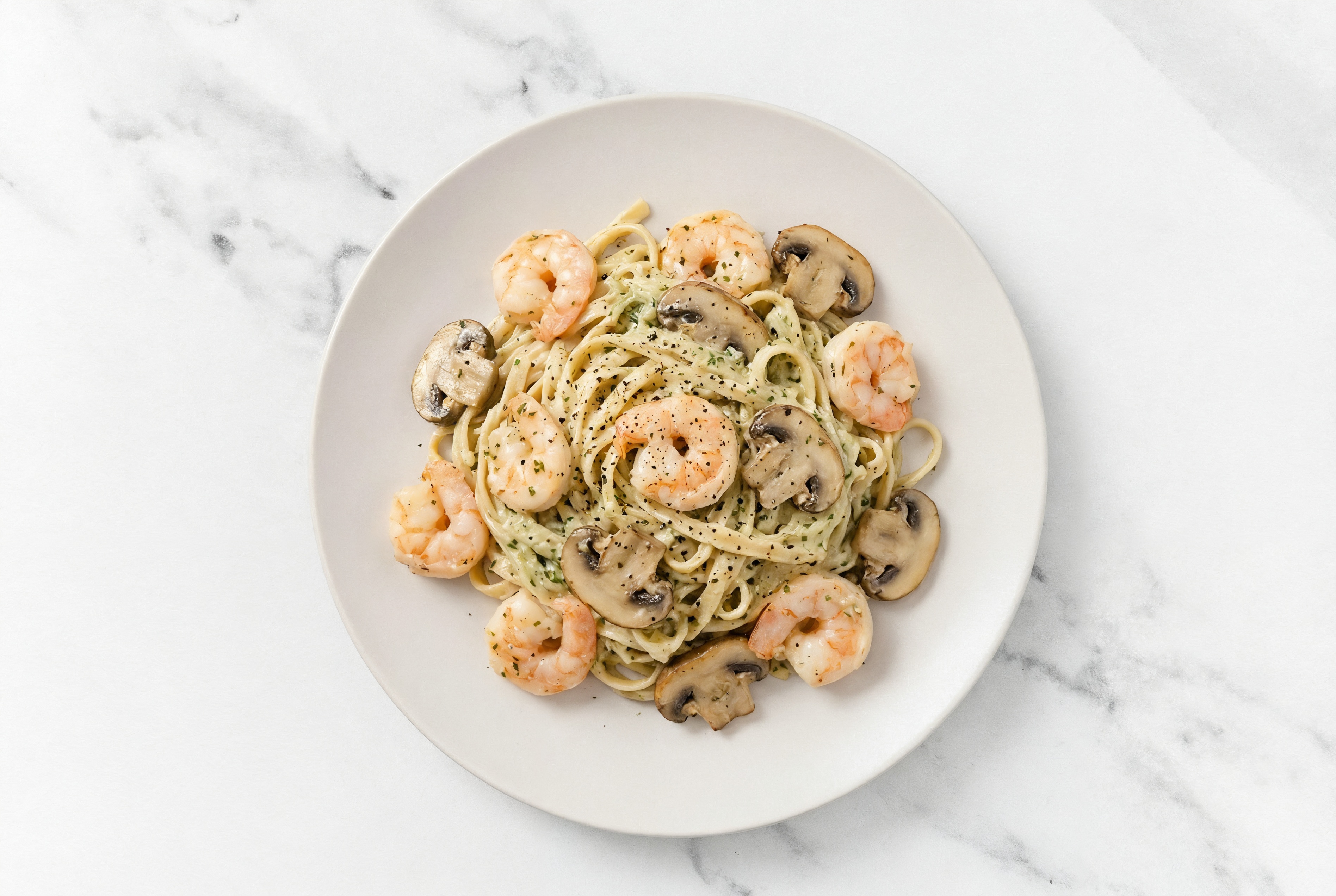 Spinach Artichoke Shrimp Linguine