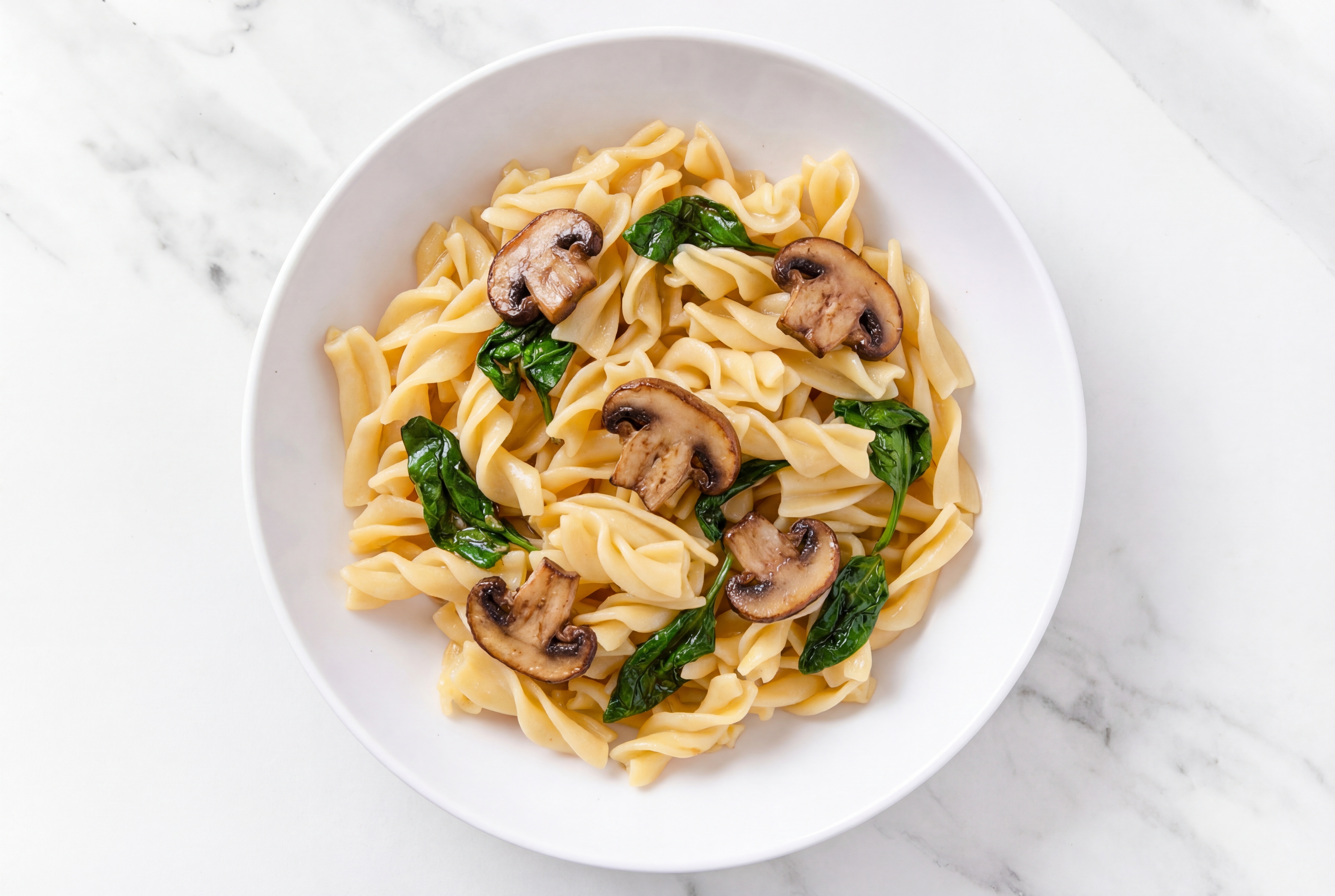 Fusilli with Brown Salted Butter + Mushrooms