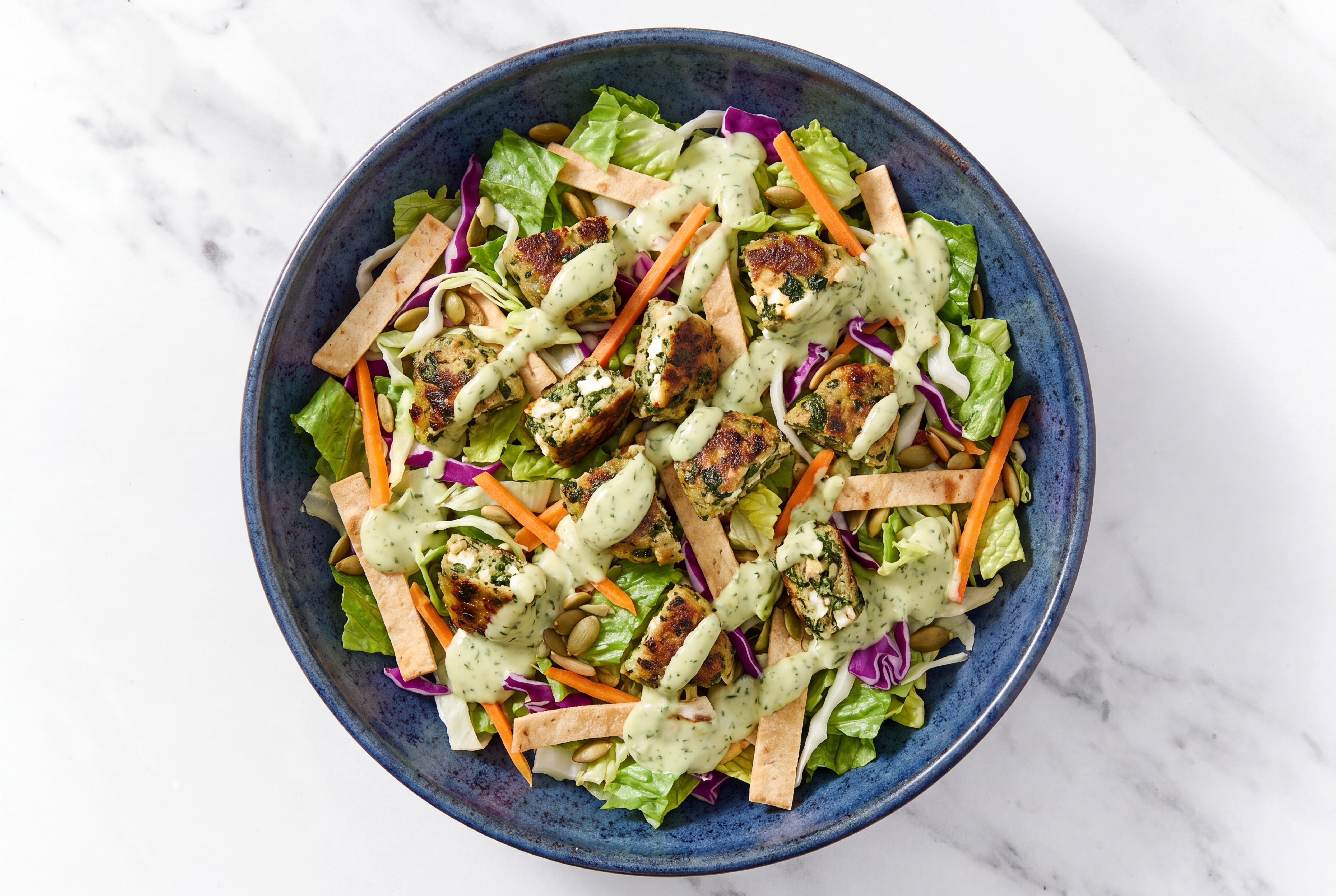 Feta Turkey + Green Goddess Salad