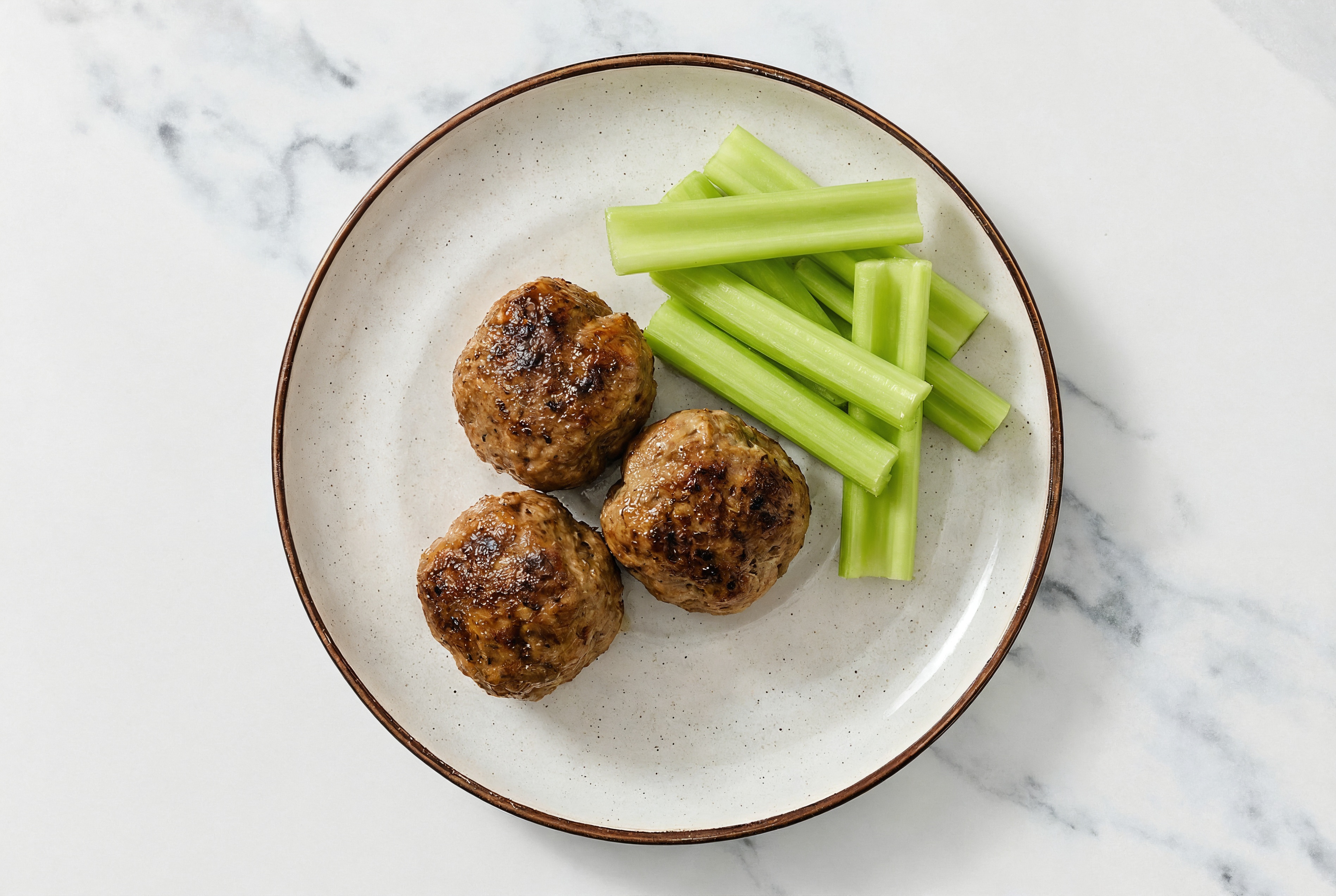 Simplest Beef Meatballs + Celery