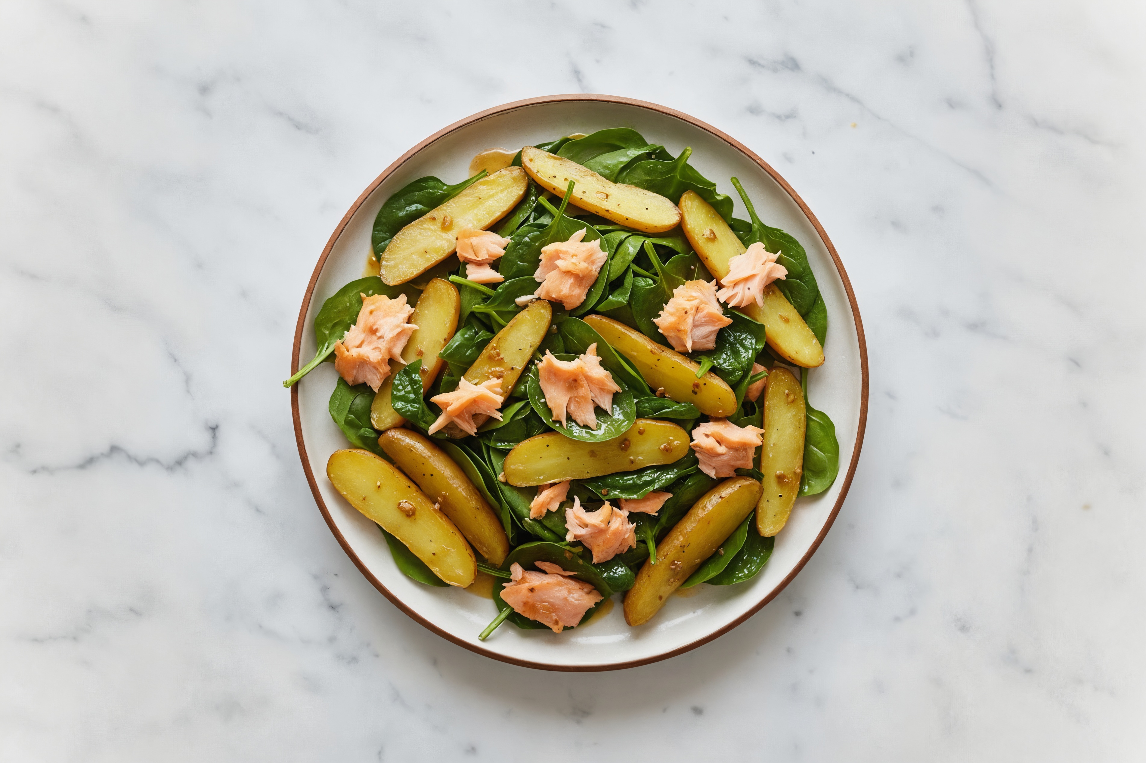 Roasted Salmon + Potato Salad with Lemon Melt Organic Cold-Pressed Plant Butter Dressing