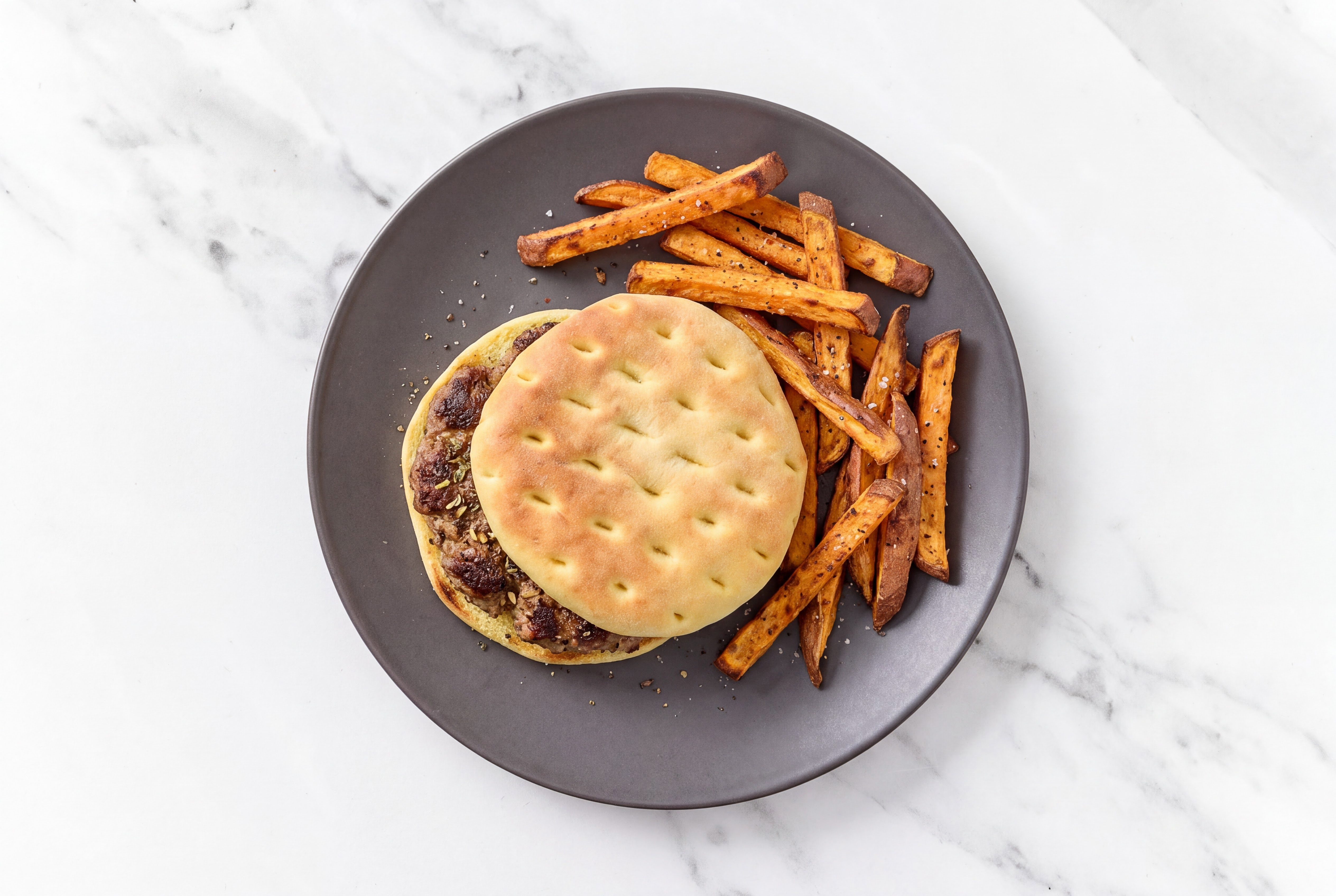 Classic Burger + Sweet Potato Fries