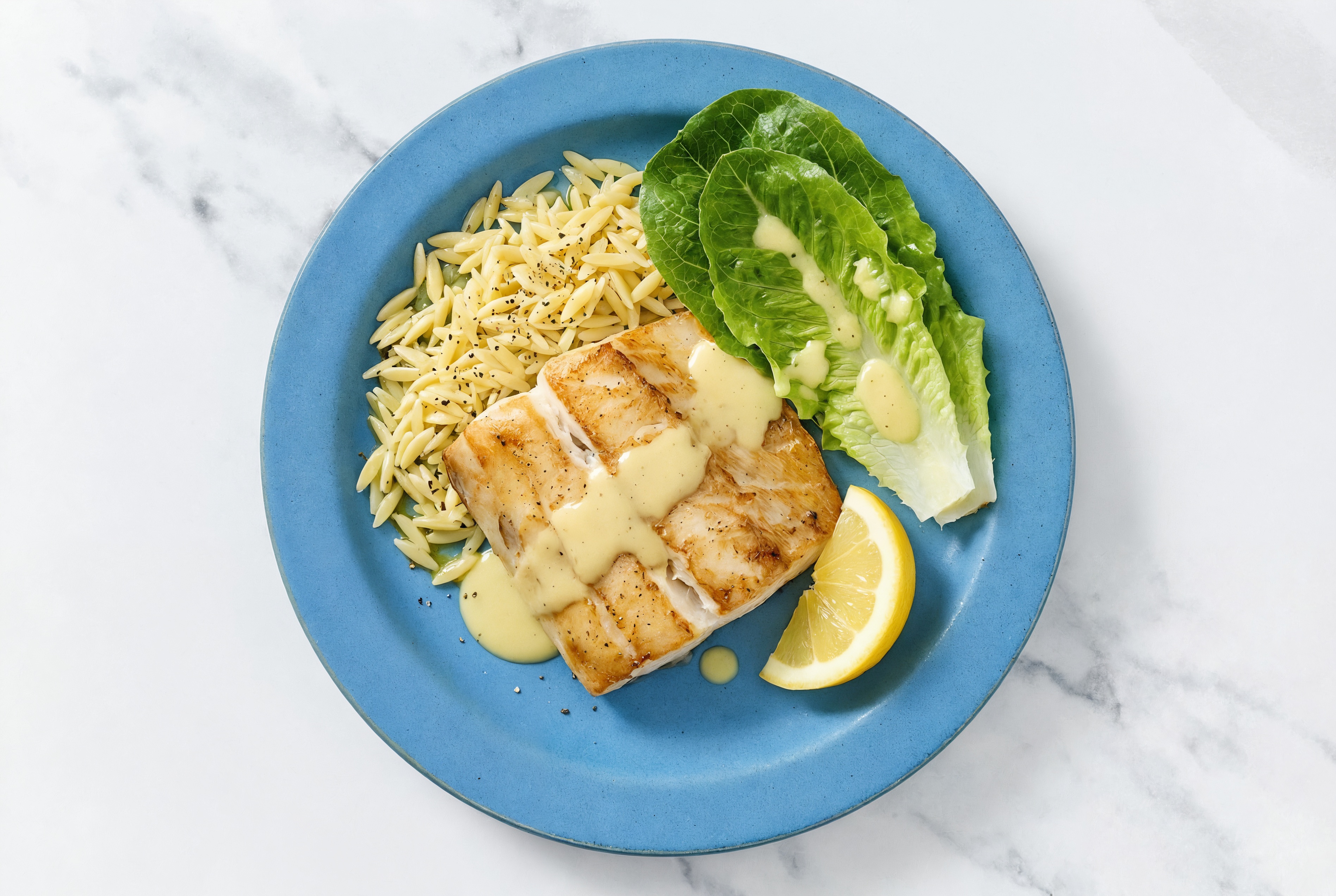 Barramundi with Orzo
