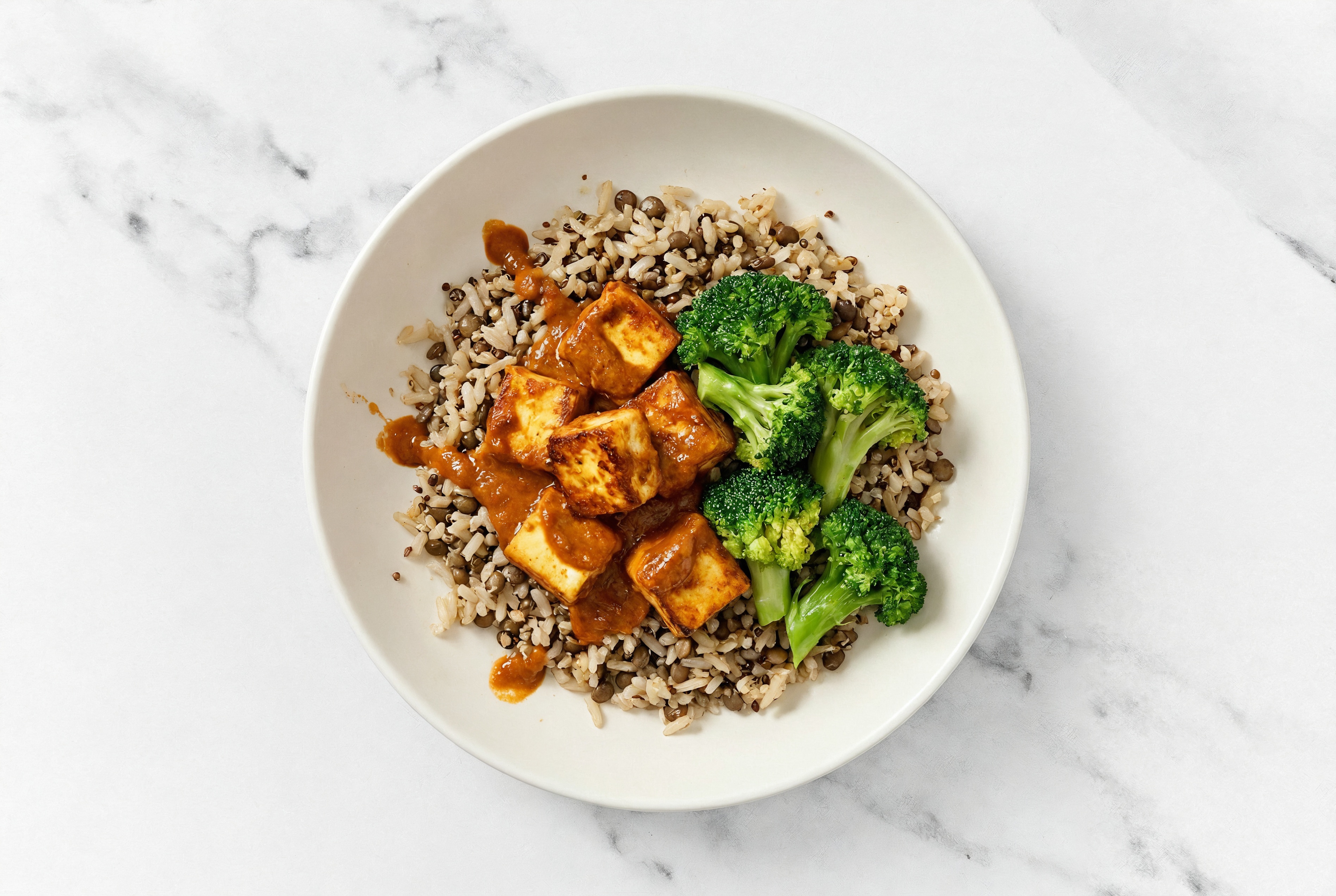 Tandoori Paneer with Rice + Broccoli Bunches
