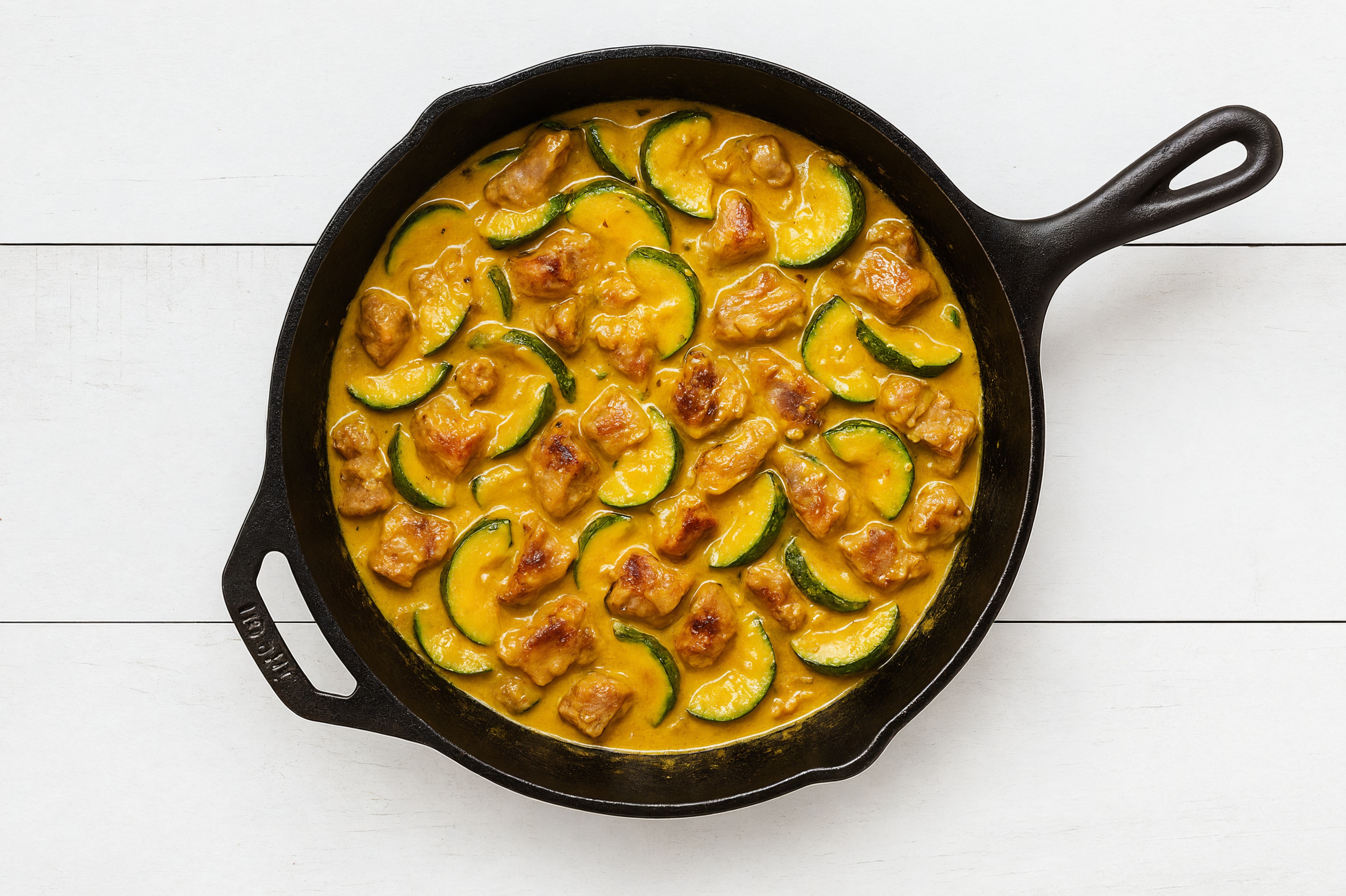 Coconut Curry Pork Chop Stir-Fry with Zucchini