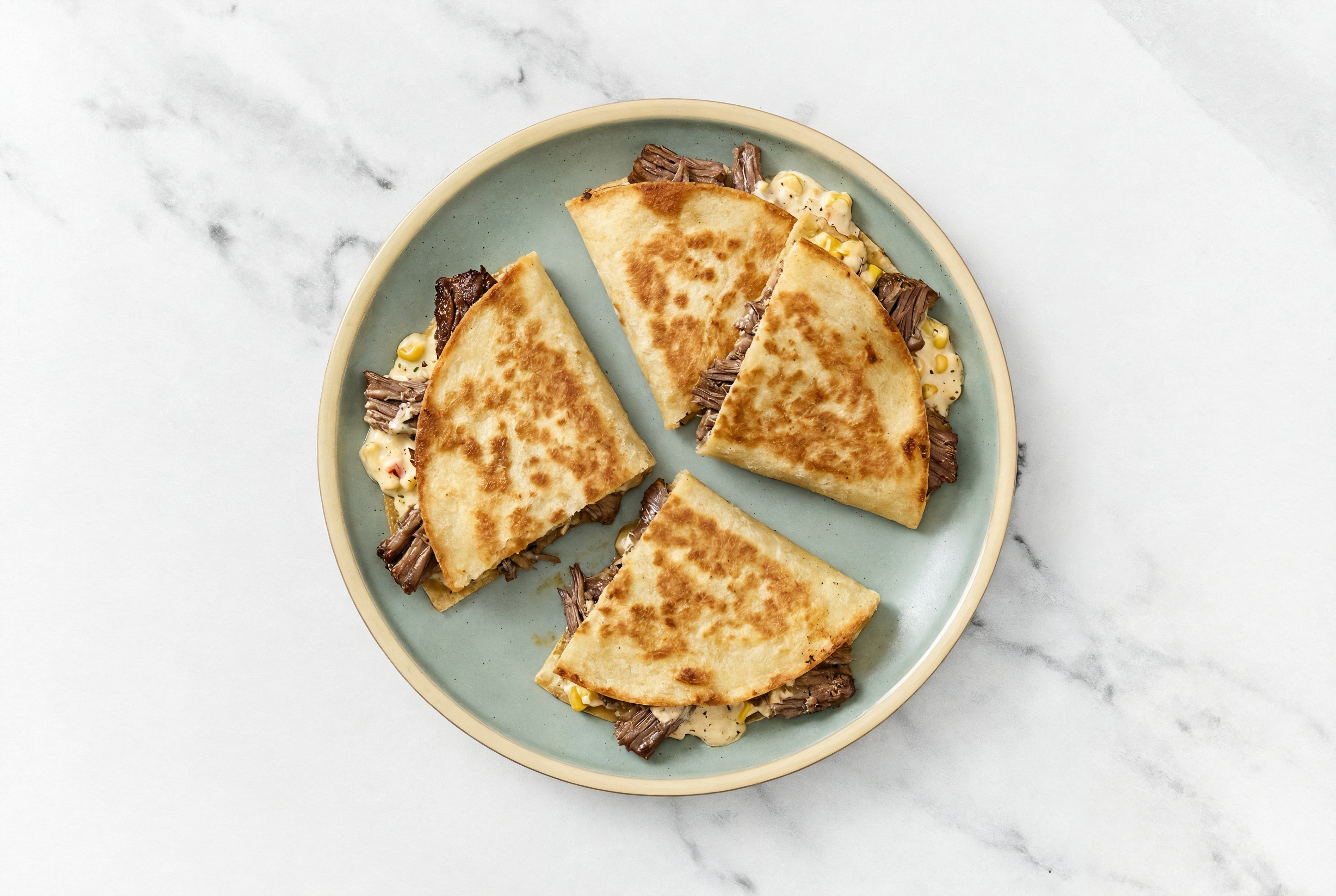  Beef Short Ribs + Mexican Street Corn Quesadilla
