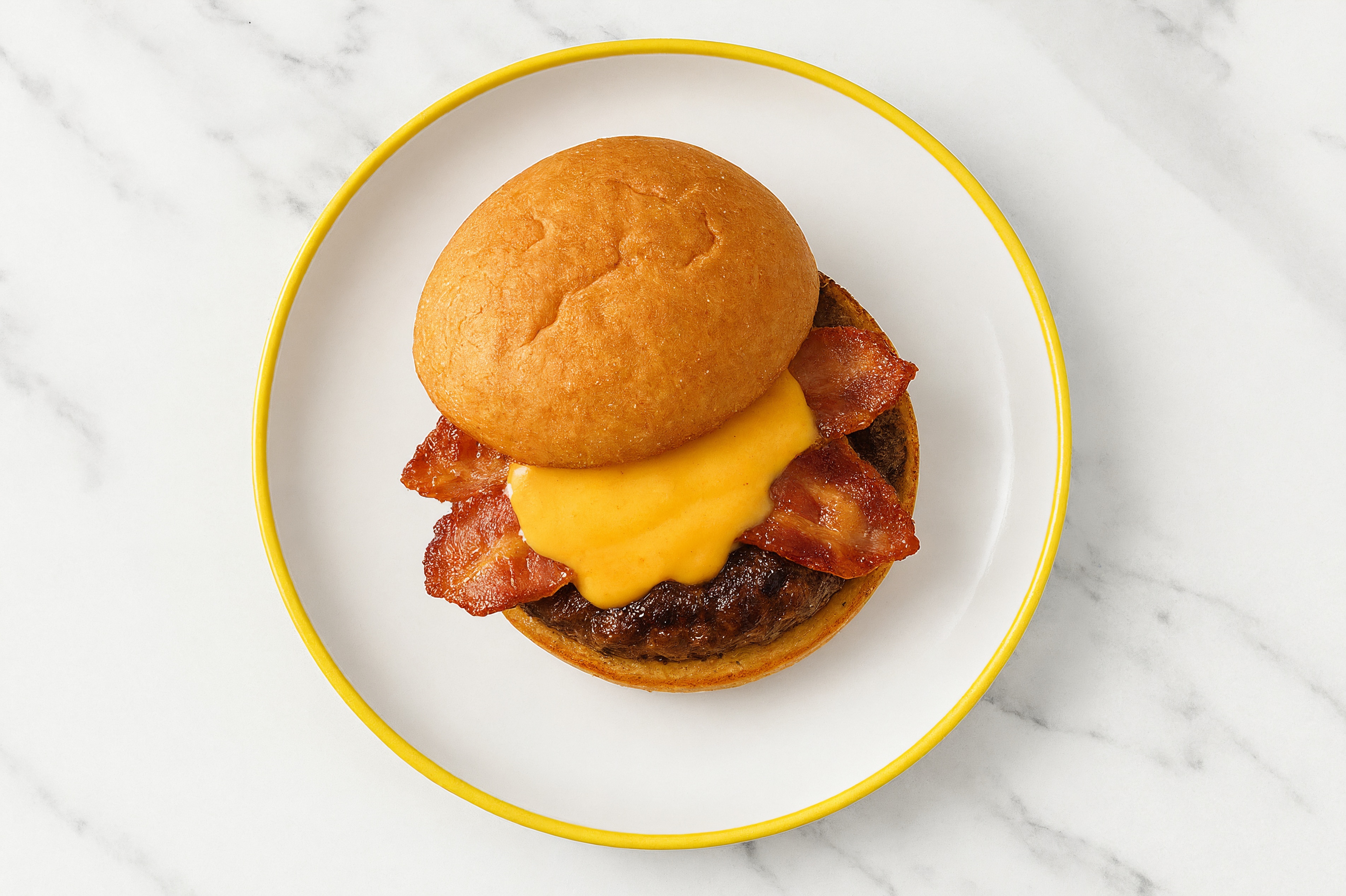 Bacon Beef Burger on GF Bun with Special Sauce