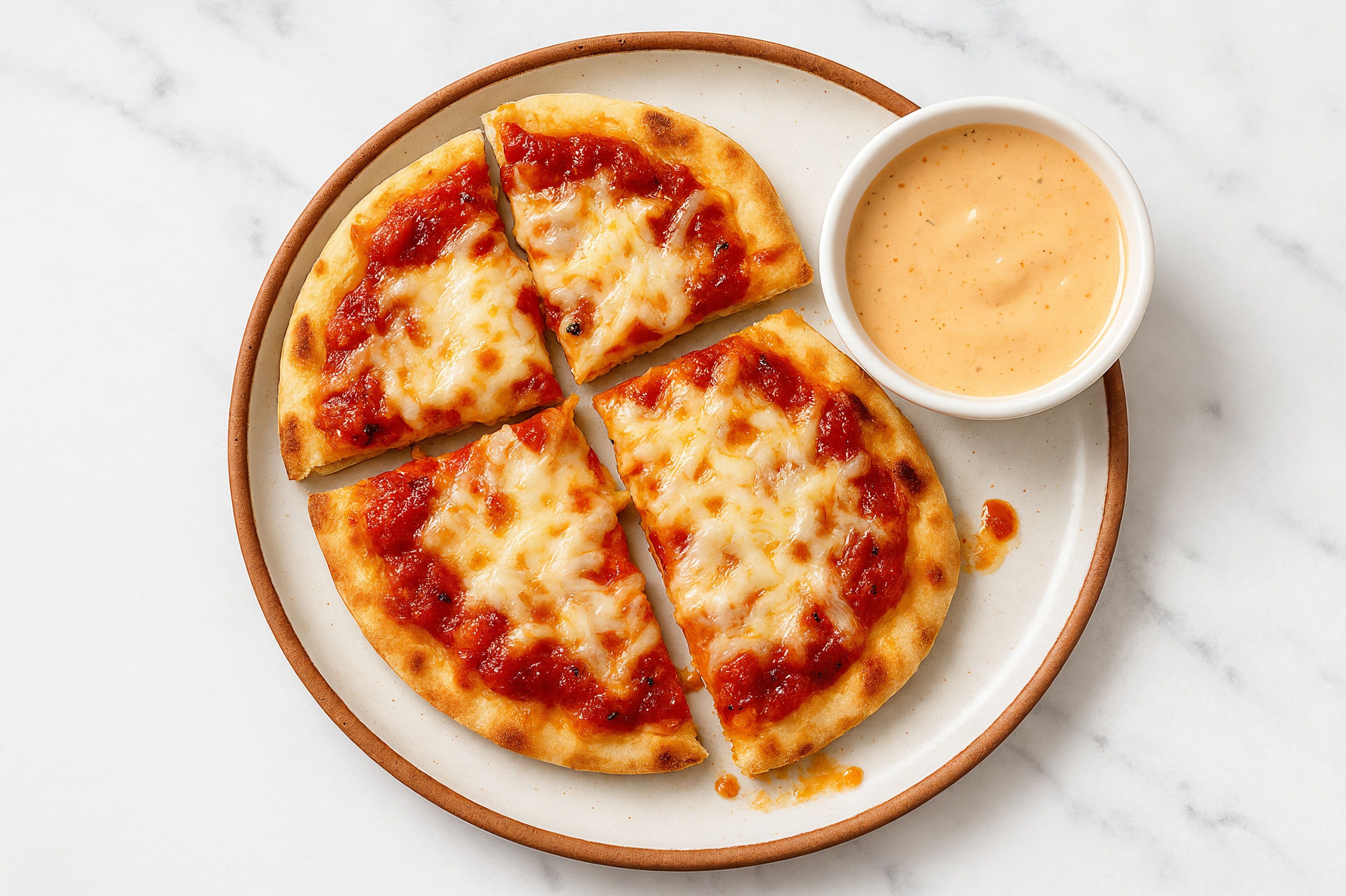 Vegan Marinara Pizza with Buffalo Ranch