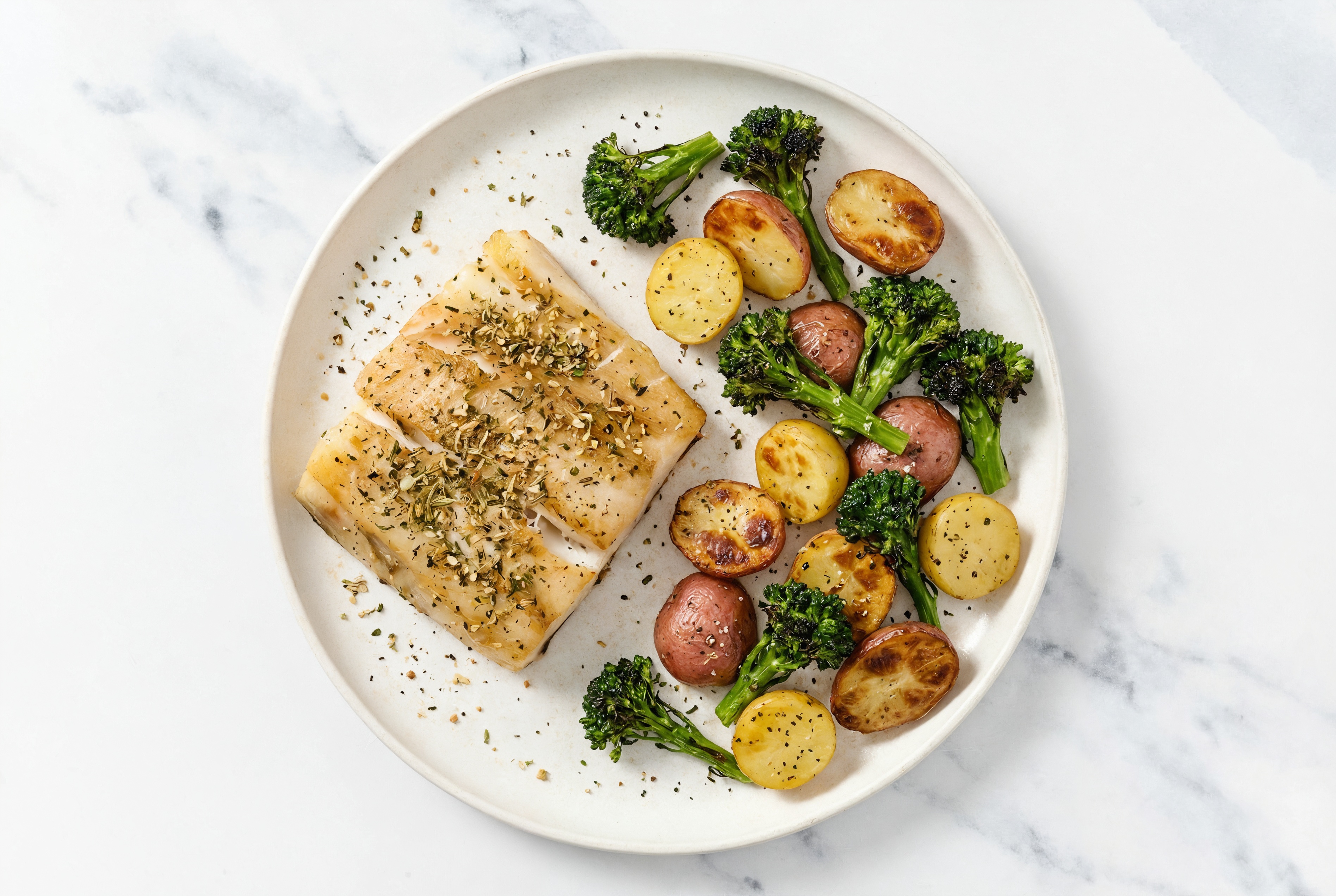 Roasted Garlic Barramundi with Baby Potatoes
