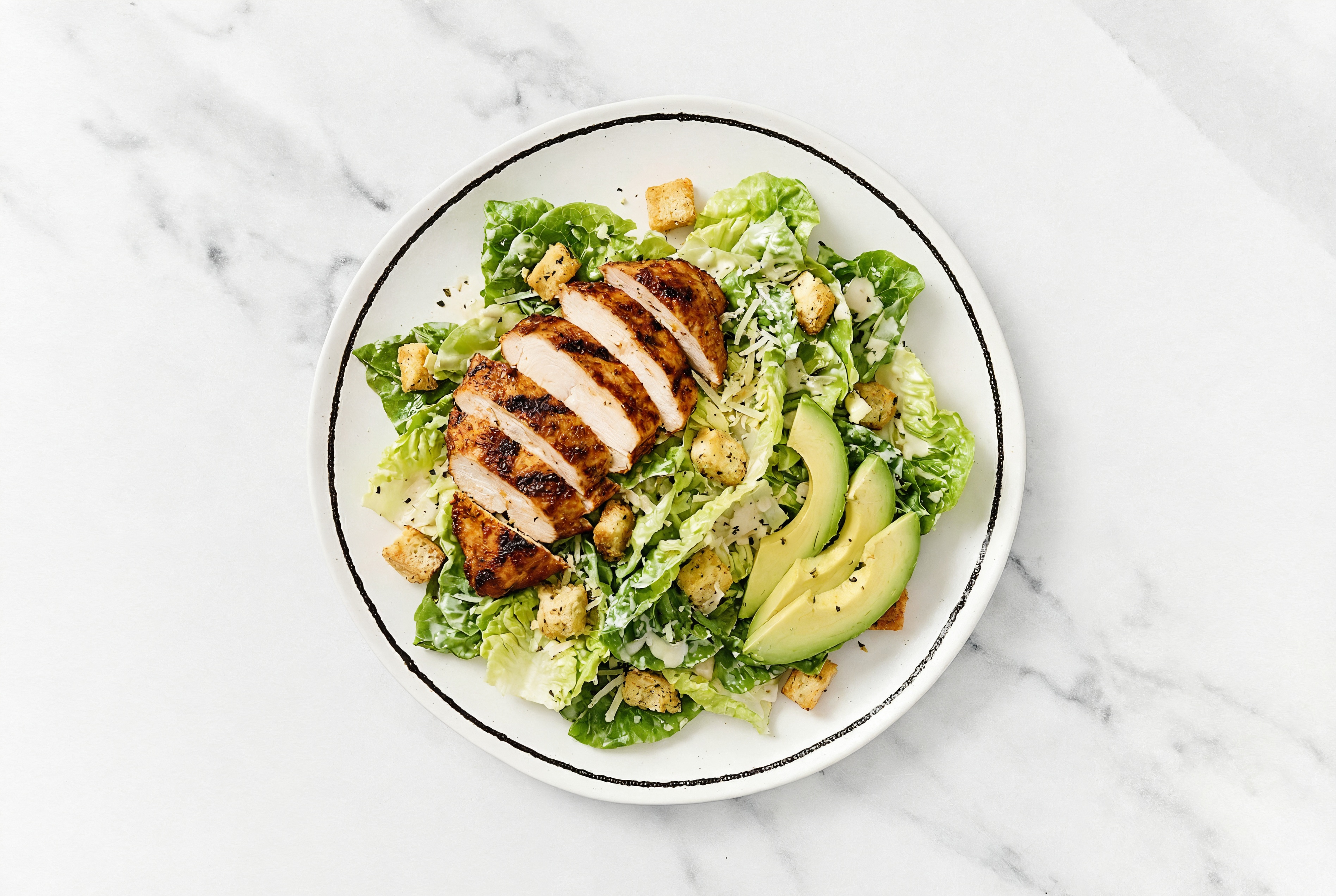 Hearty Chicken Avocado Little Gem Salad