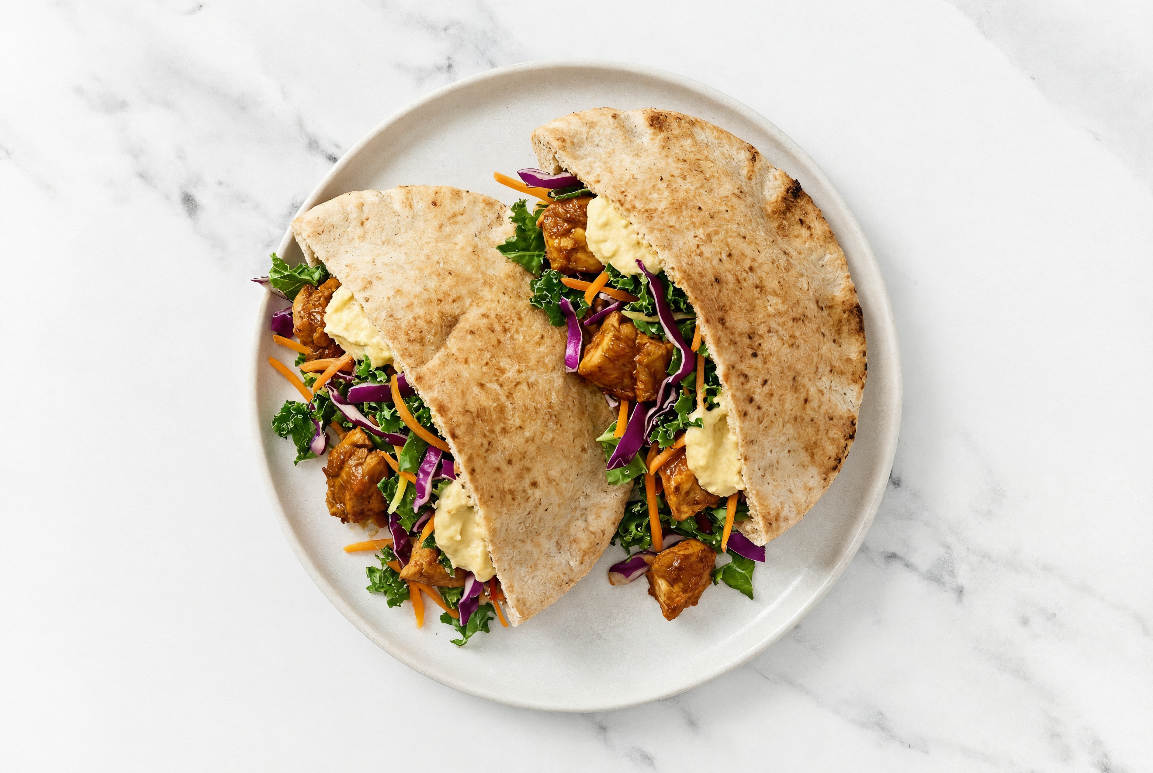 Tandoori Chicken Lemon Garlic Hummus Whole Grain Pita Pockets