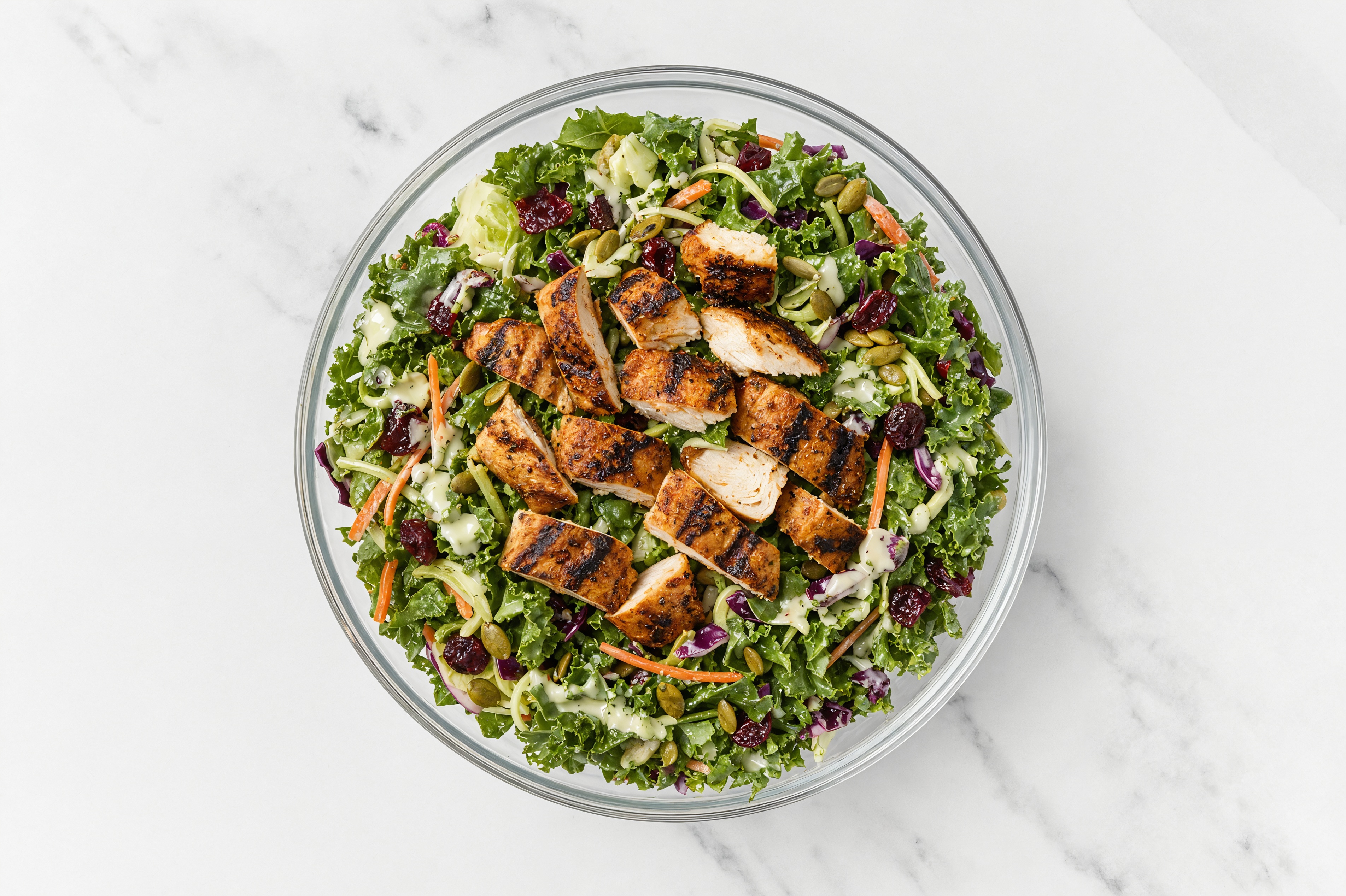 Blackened Chicken Sweet Kale Salad