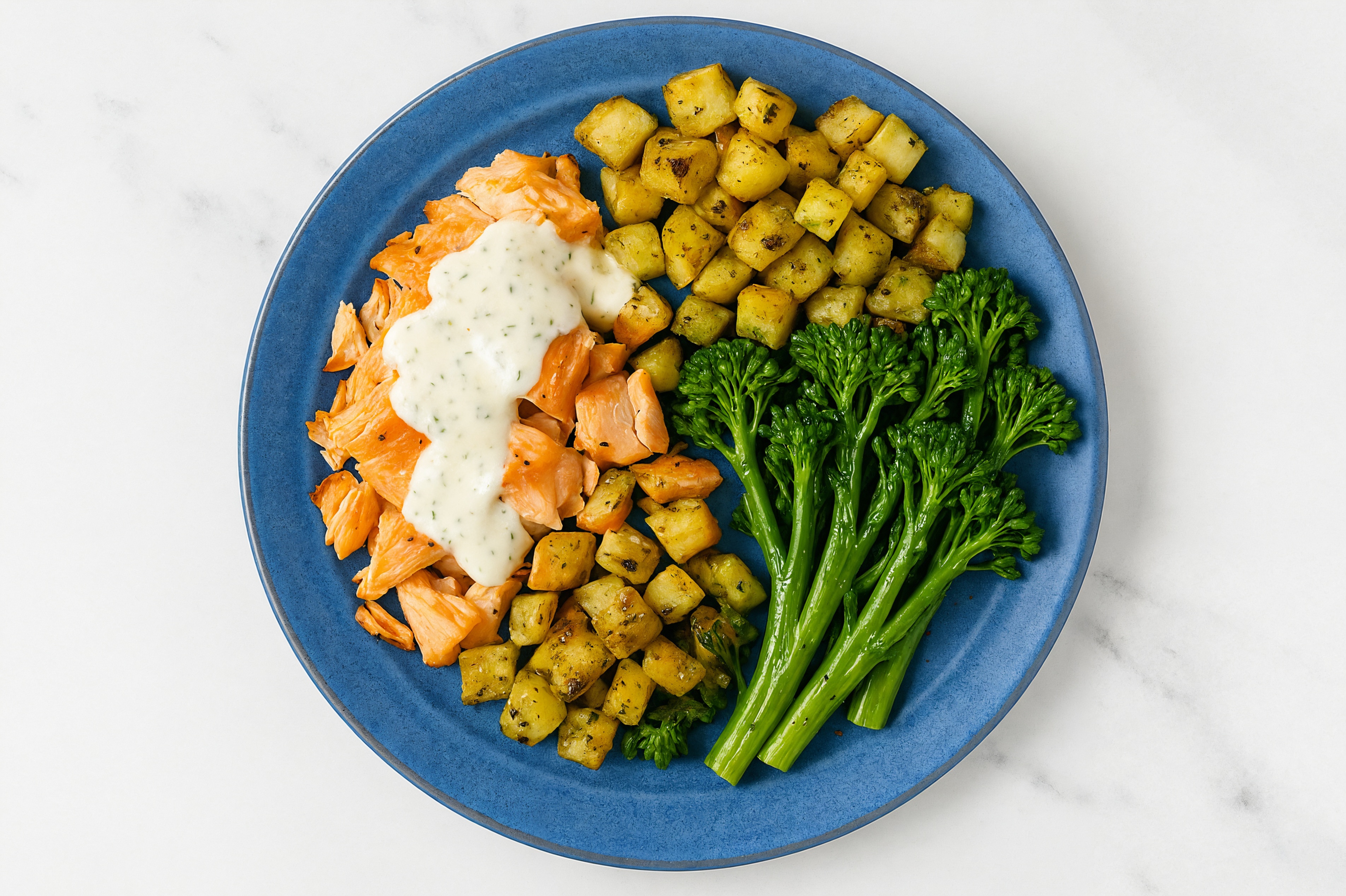 Creamy Ranch Smoked Salmon + Potatoes with Baby Broccoli