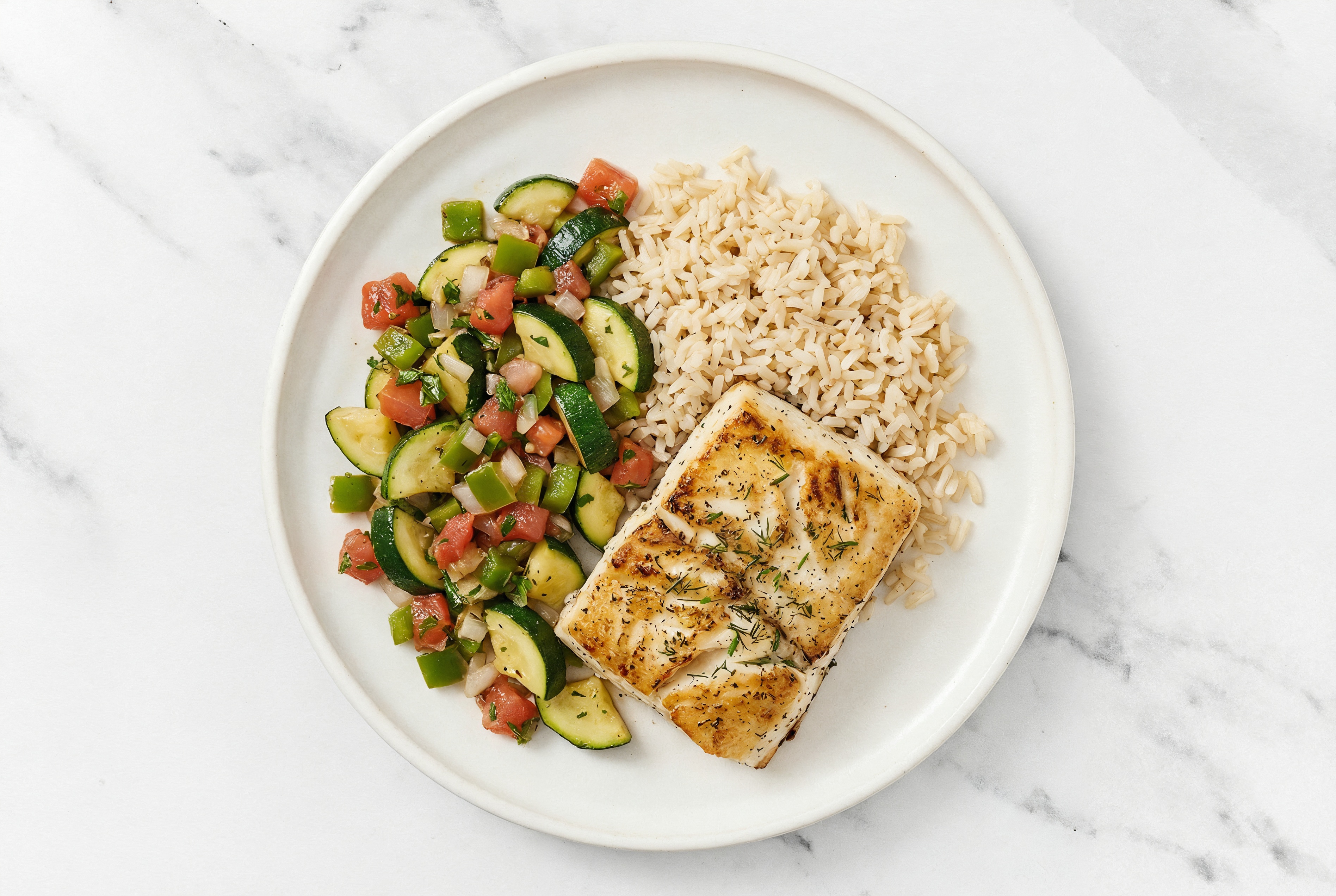 Summer-y Seasoned Barramundi + Squash Salsa