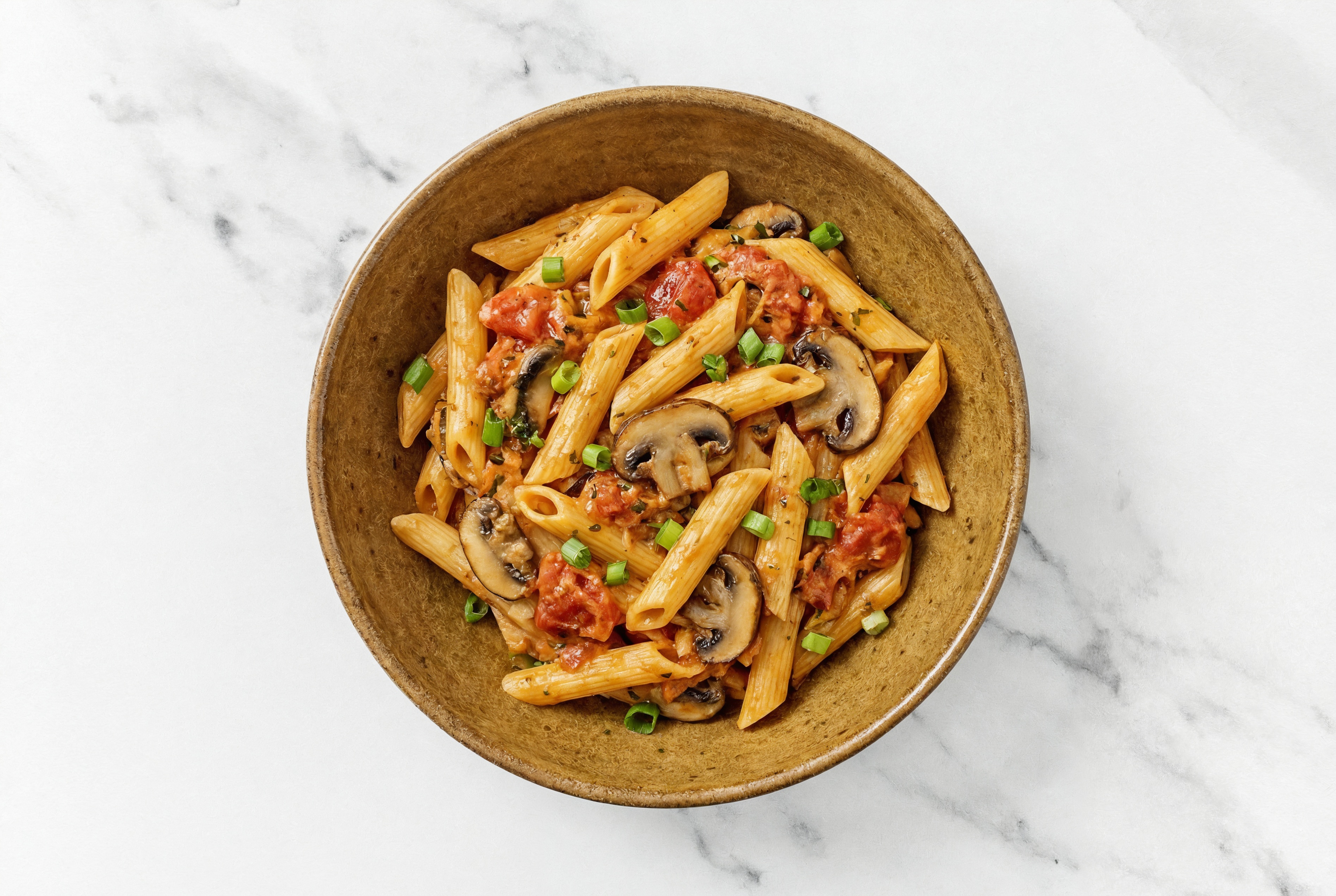 Creamy Marinara Mushroom Pasta with Sourdough Penne Rigate