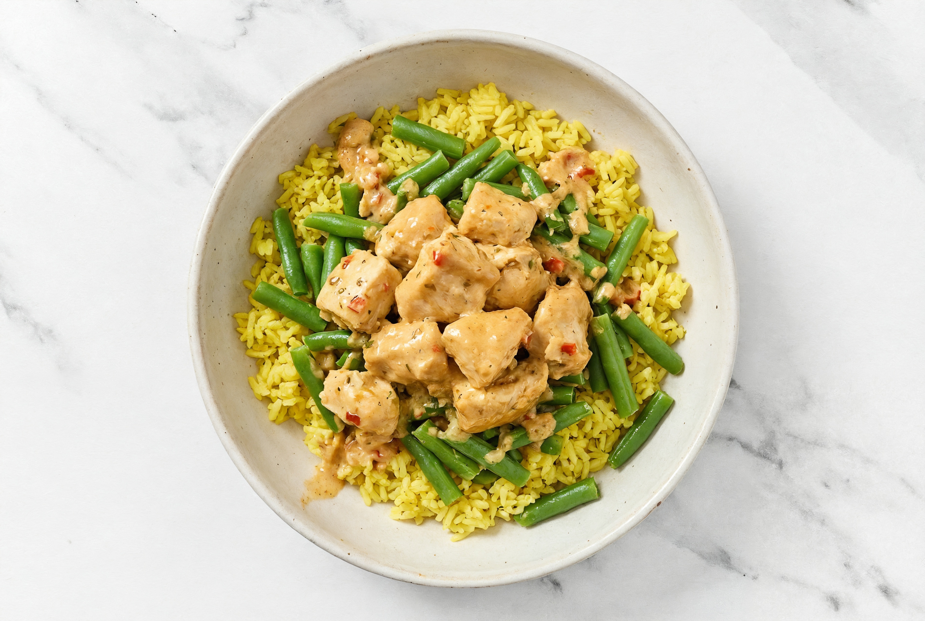 Lemongrass Chicken + Organic Green Beans & Herb Rice Bowl
