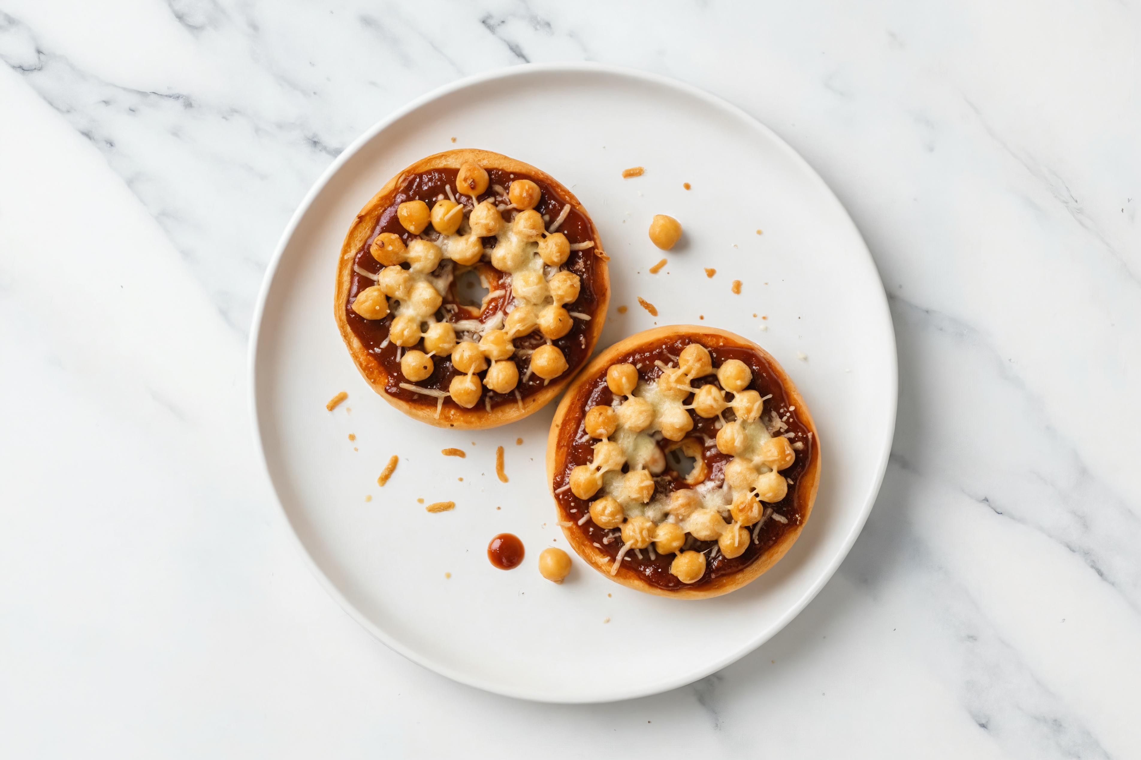 BBQ Chickpea Pizza Gluten-Free Plain Bagels