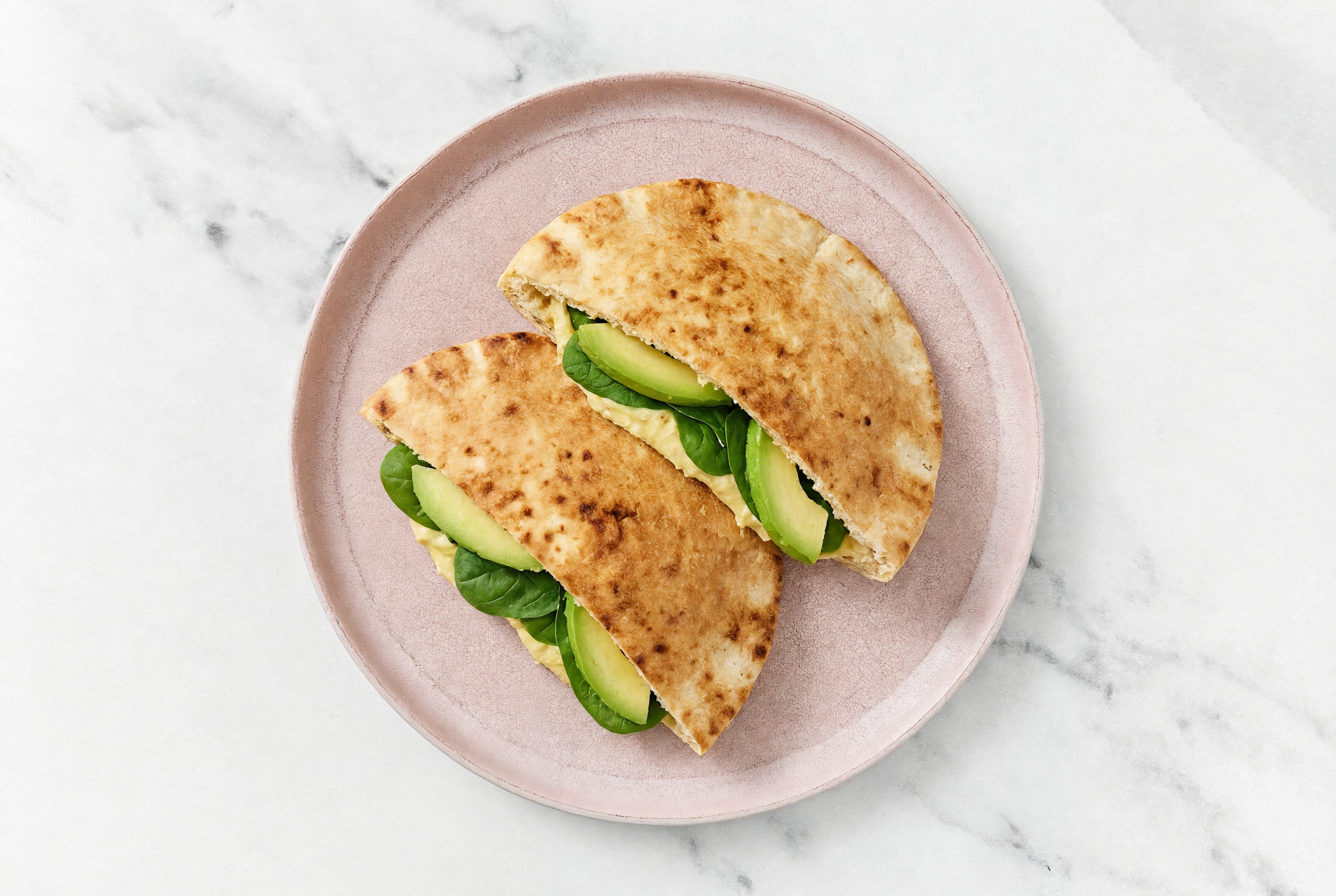  Lemon Garlic Hummus + Avocado Traditional Pita