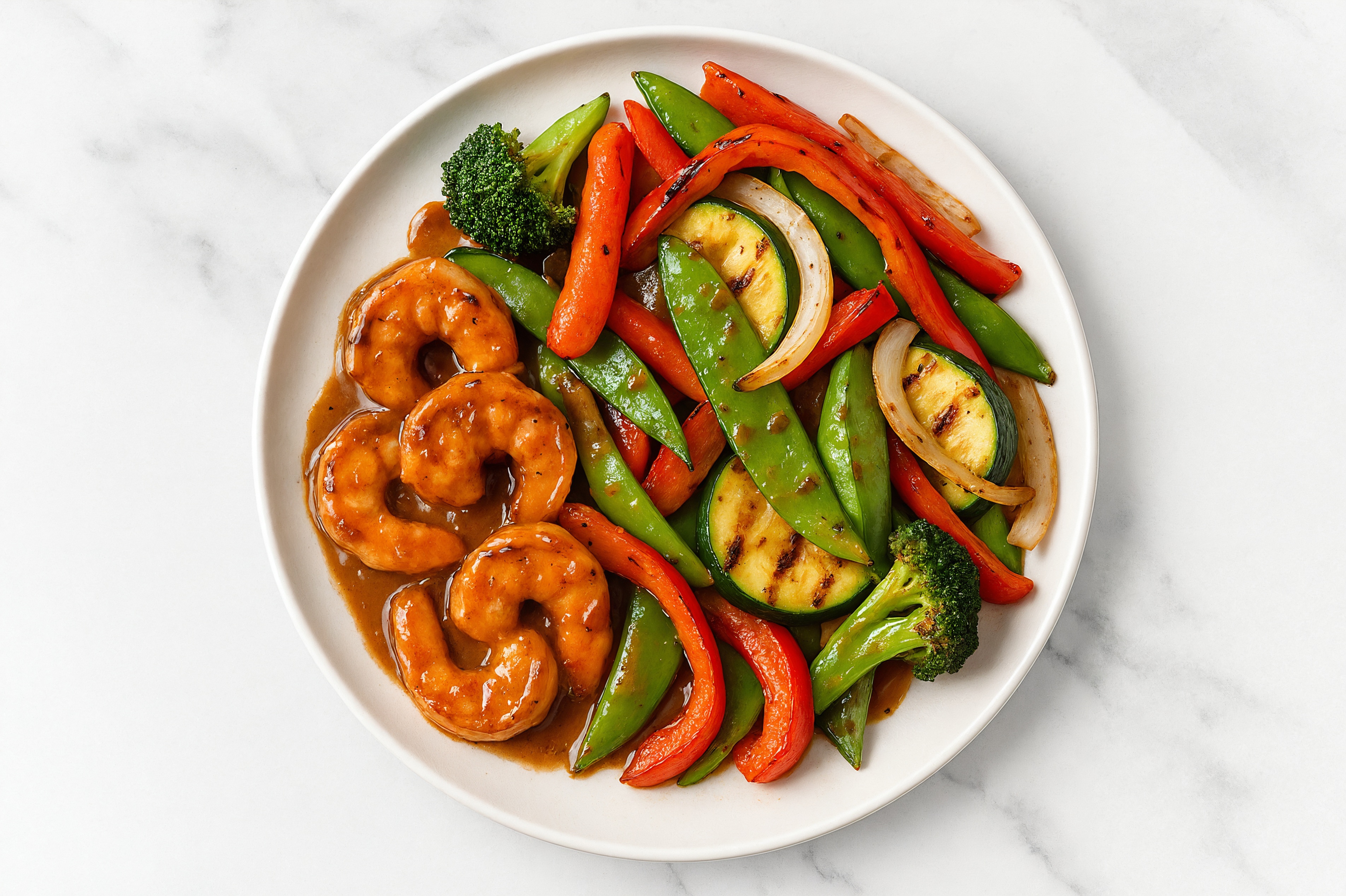 Thai Peanut Grilled Jumbo Shrimp + Veggies