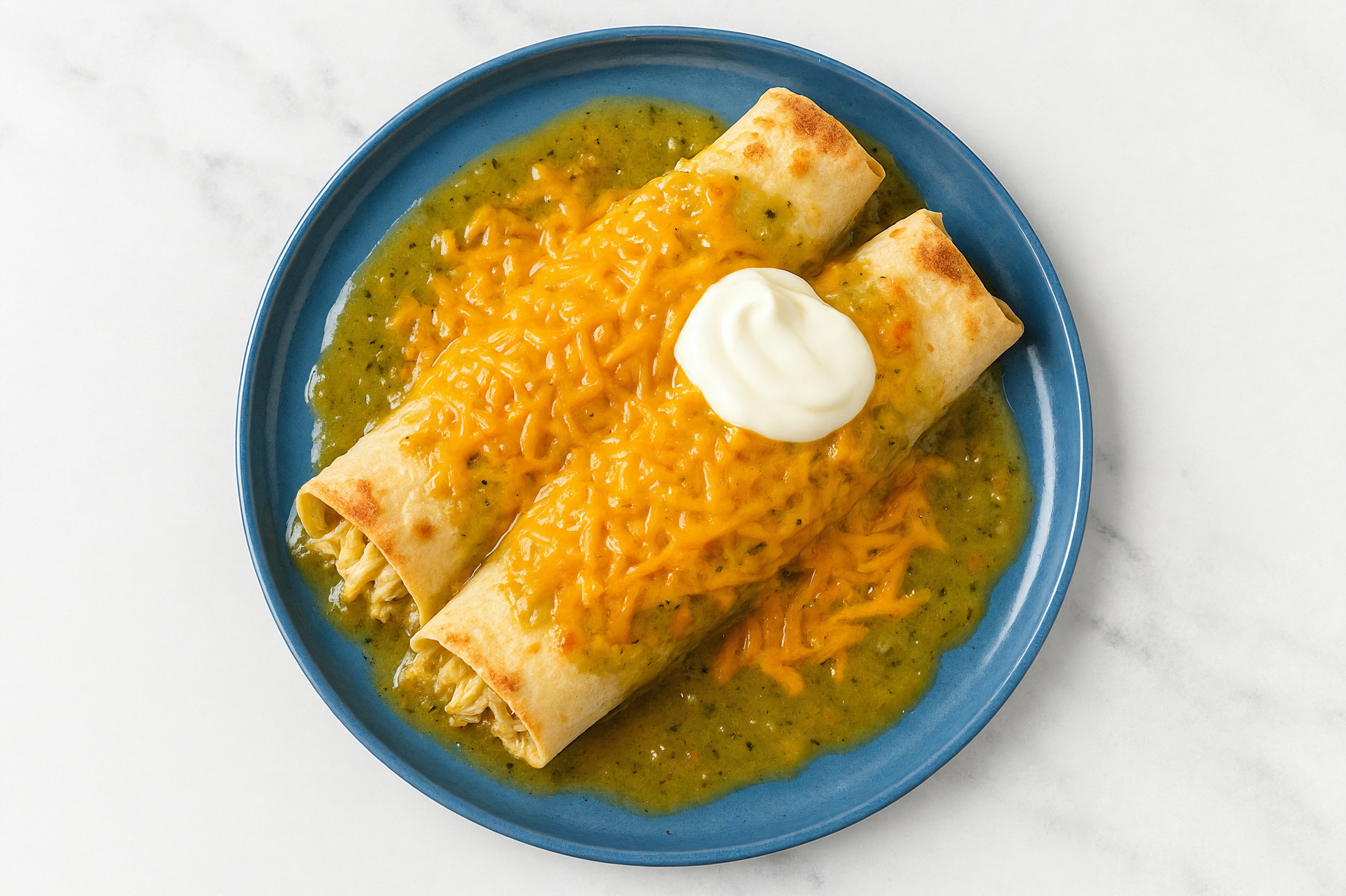 Fiber-Friendly Green Chile Chicken Enchiladas