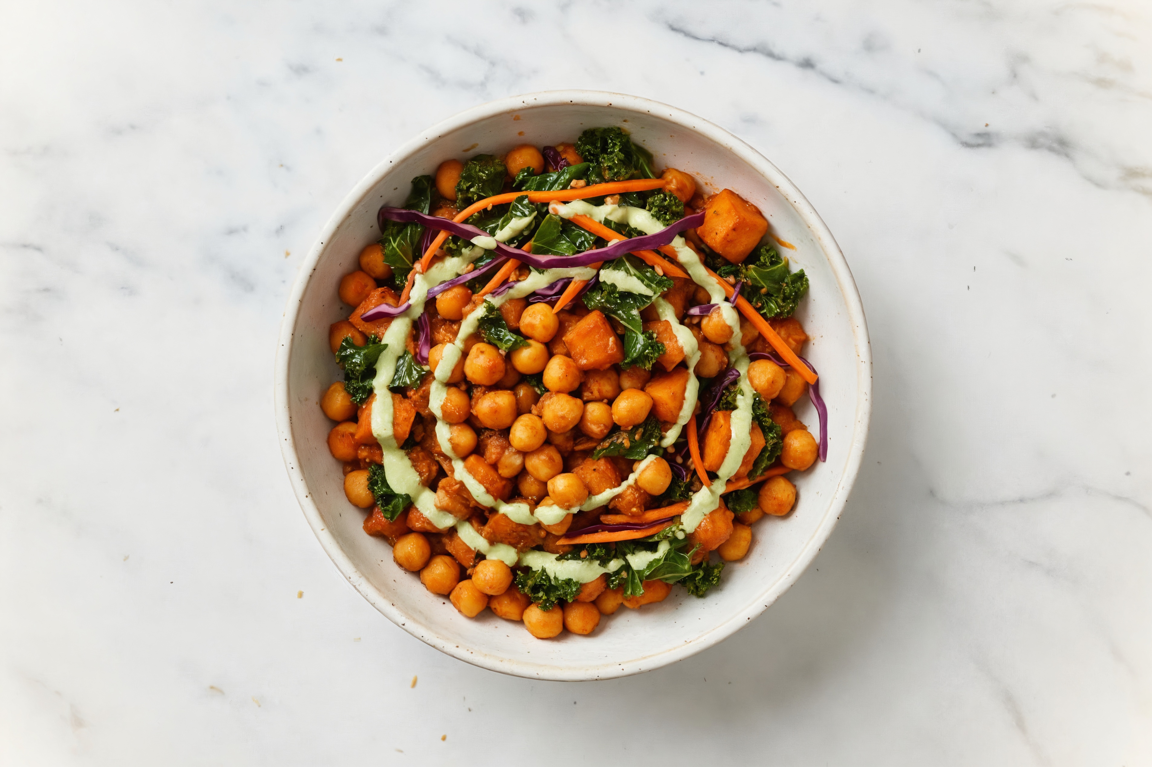 Sweet Potato Chickpea Tikka Masala + Jalapeño Rainbow Veggies
