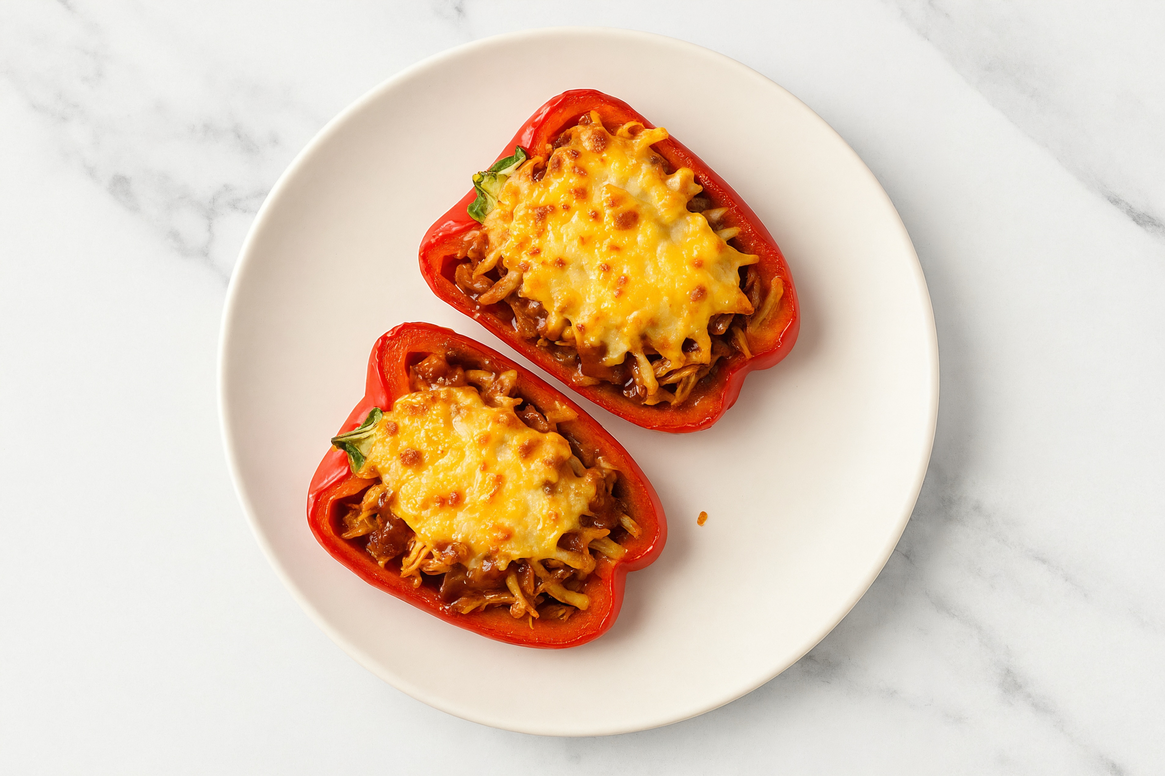 Cheezy BBQ Chicken Stuffed Peppers with Original BBQ