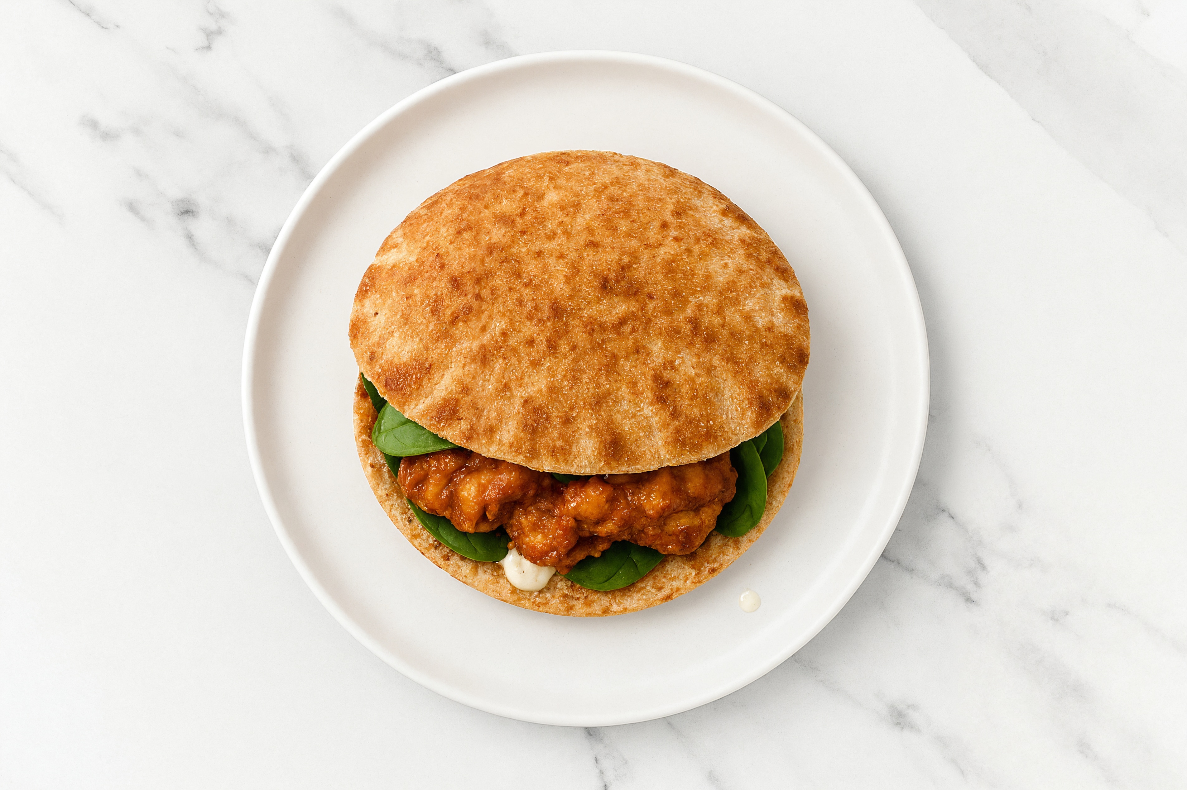 Creamy Garlic Tandoori Chicken Whole Grain Pita Pockets