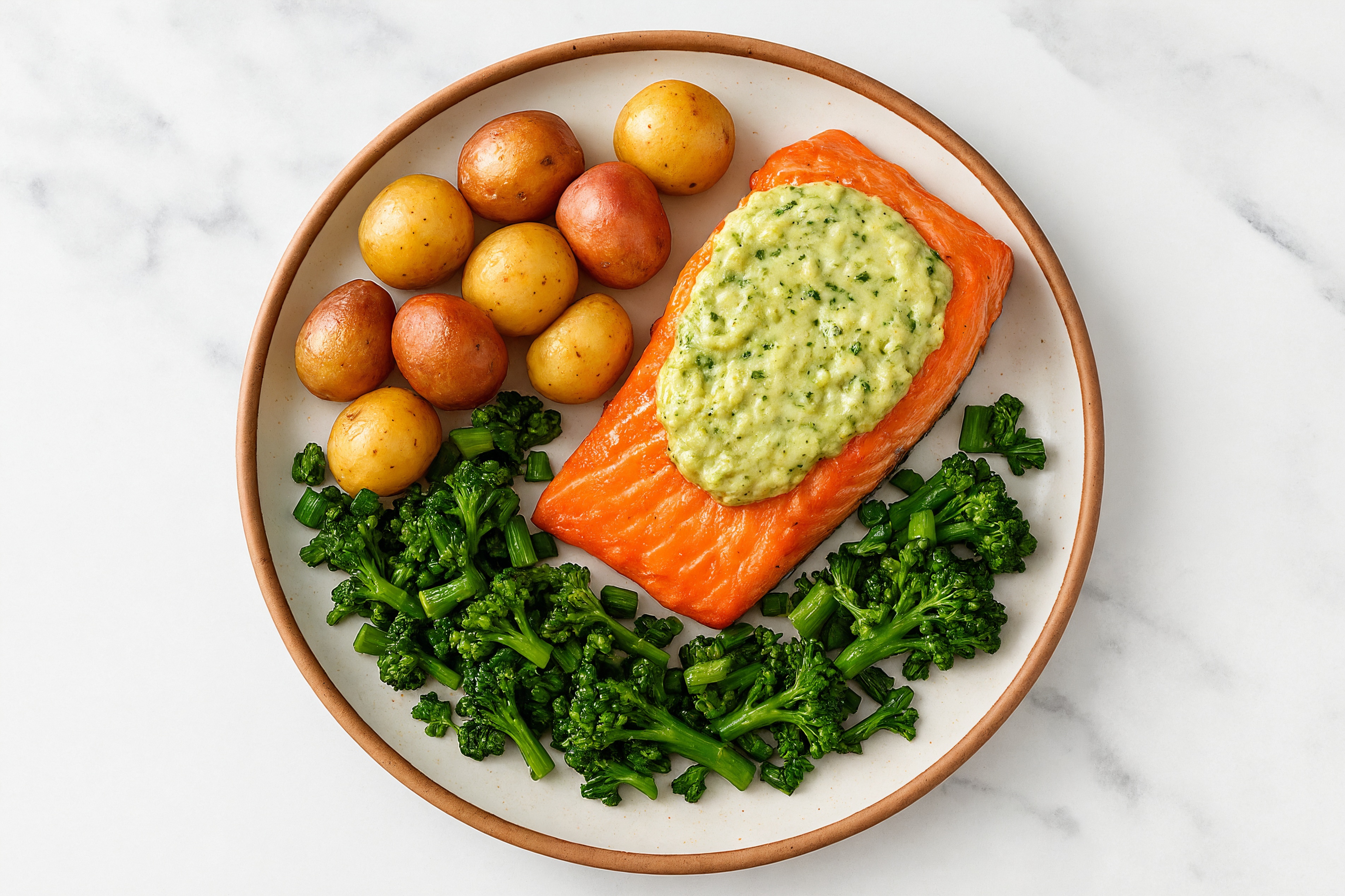 Spinach Artichoke Wild Salmon + Baby Broccoli