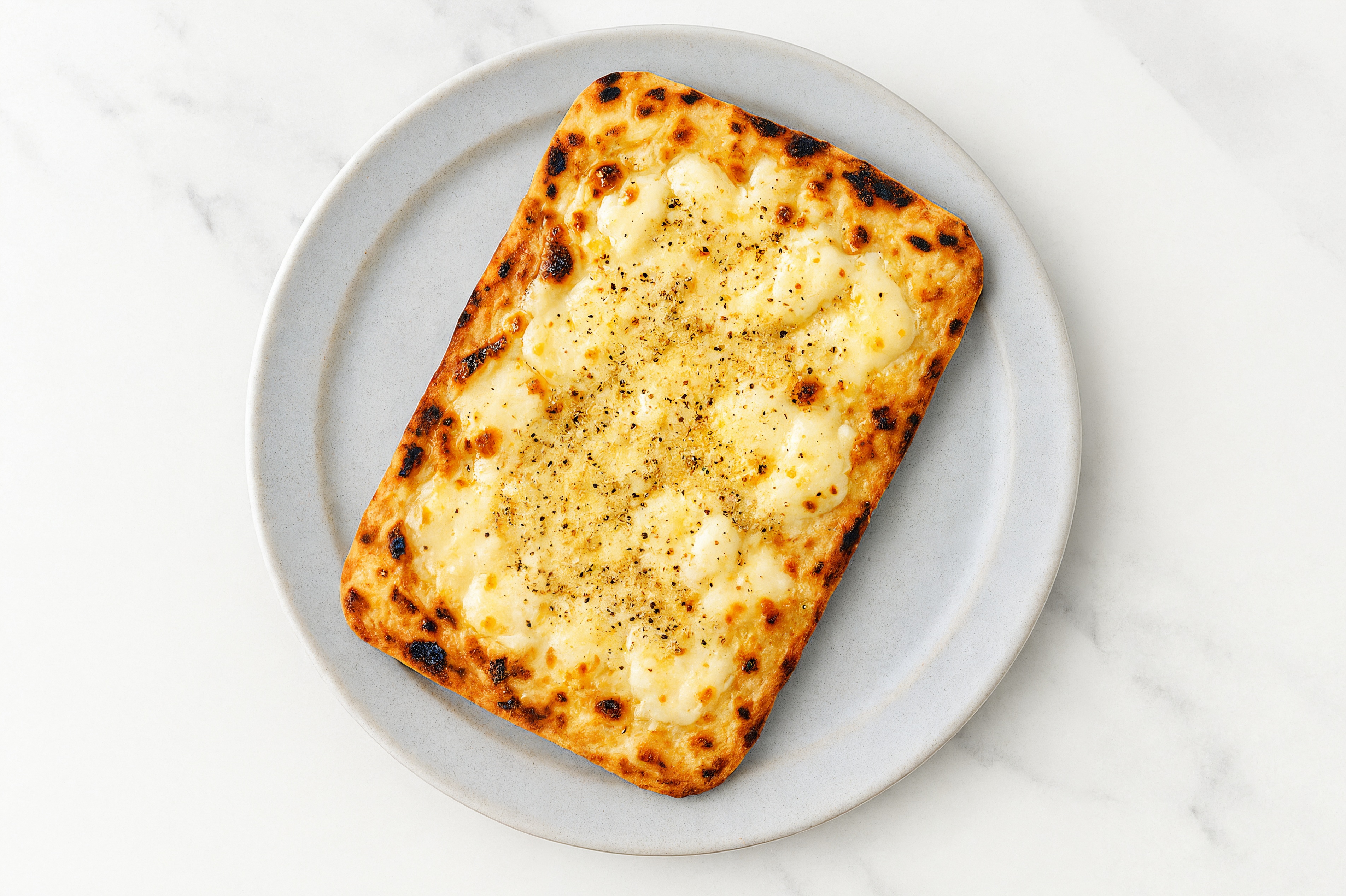 Cacio e Pepe Pizza with Mozzarella Ball