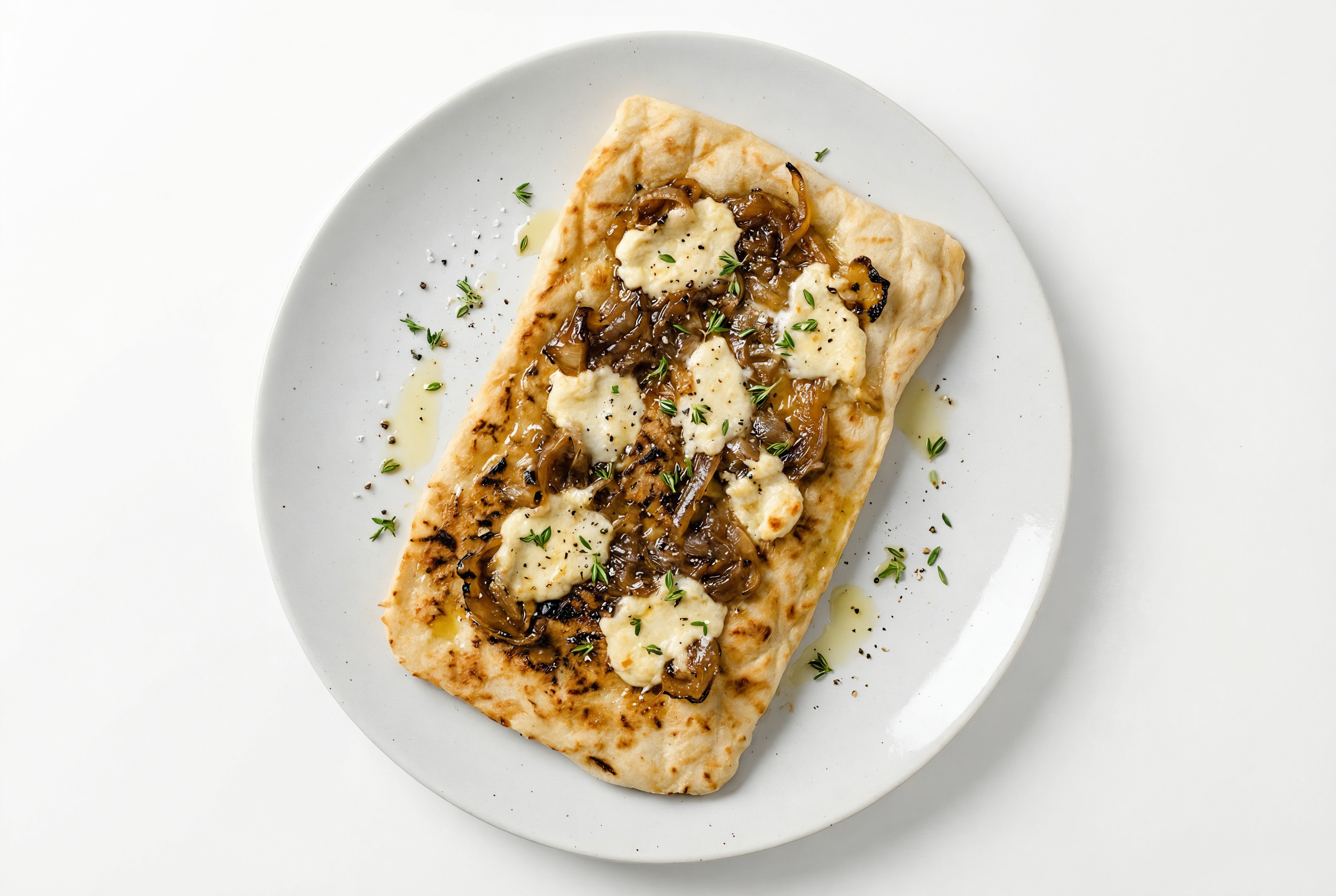 Caramelized Onion + "Ricotta" Pizza Crusts