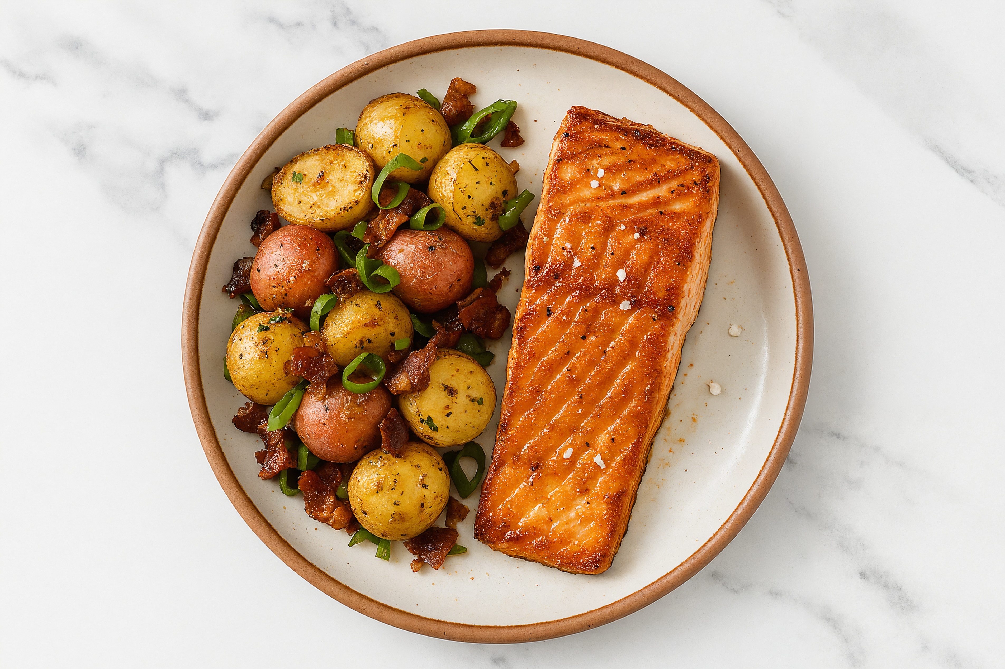 Salmon + Honey Herb Roasted Potatoes