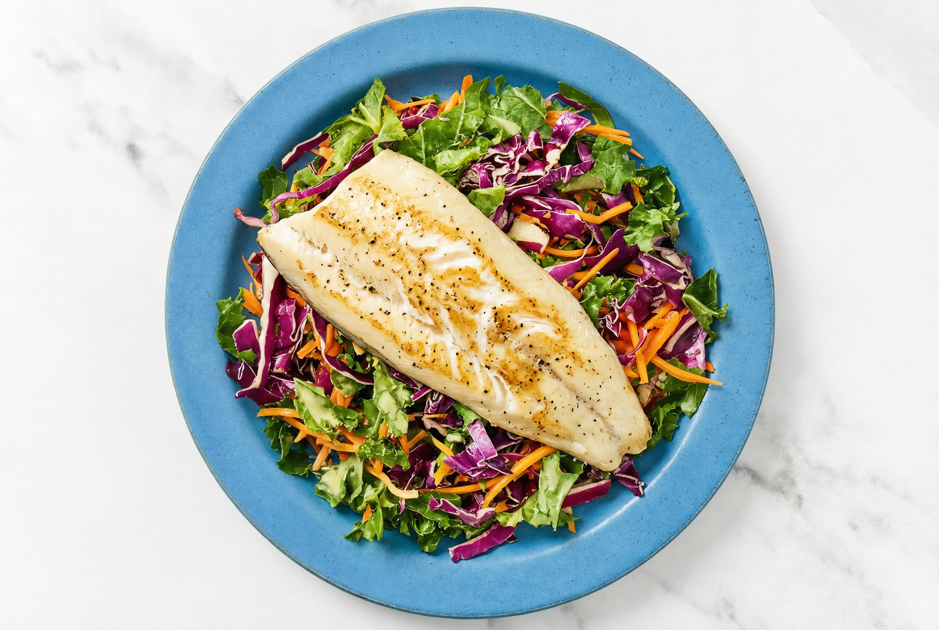 Rainbow Salad with Trout, Peppers & House Dressing