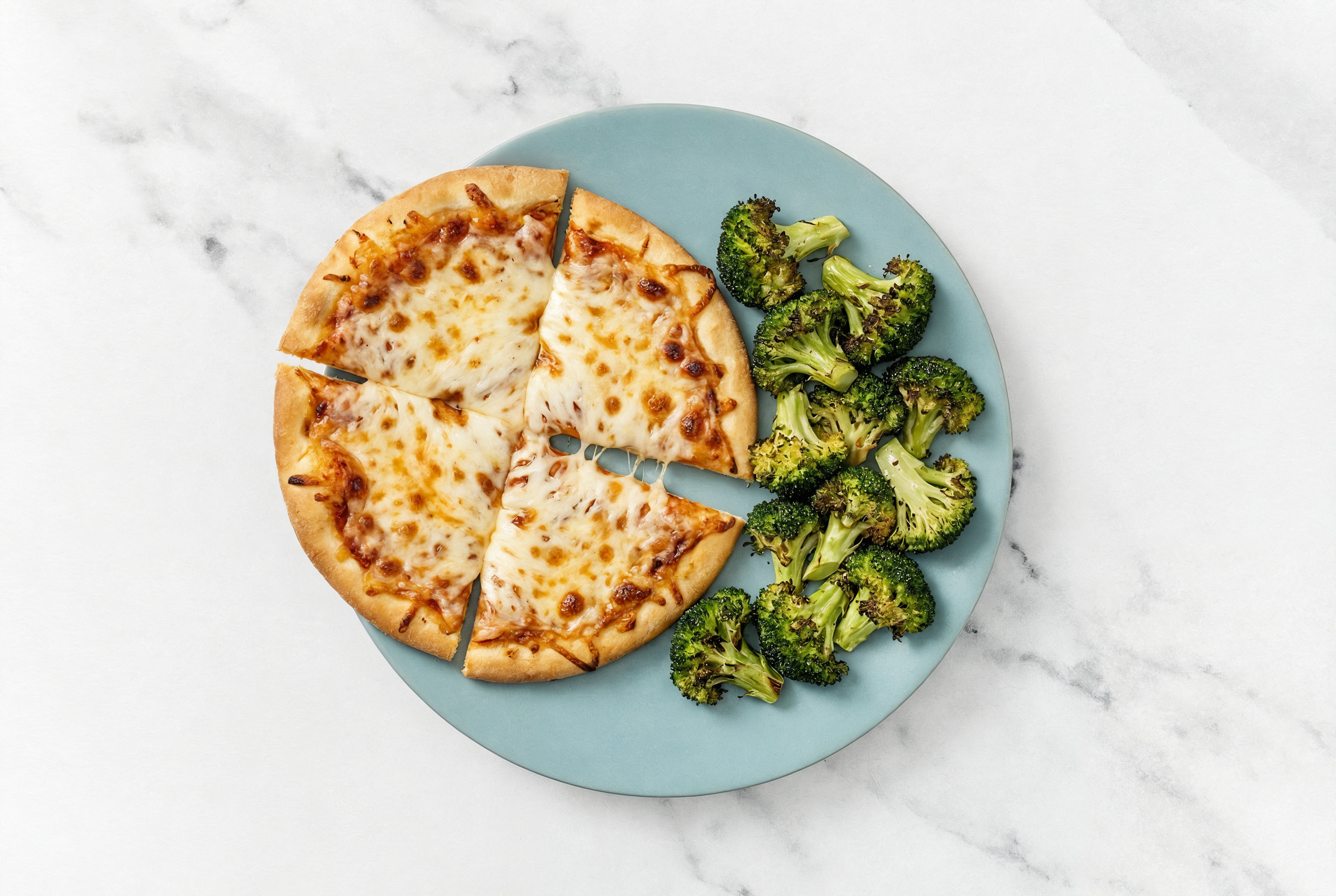 Personal Pizza + Organic Broccoli