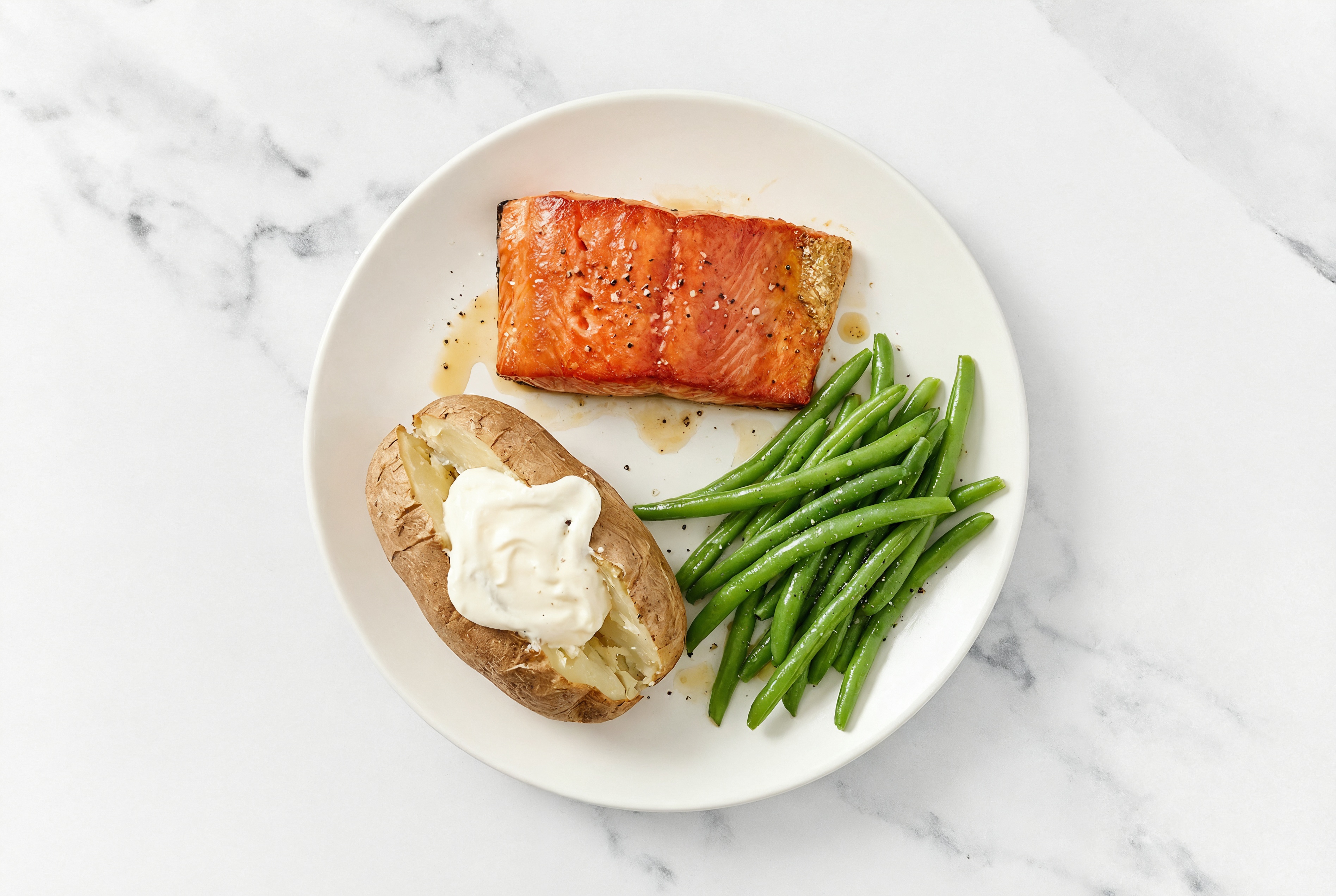 Seared Wild Salmon + Creamy Potatoes