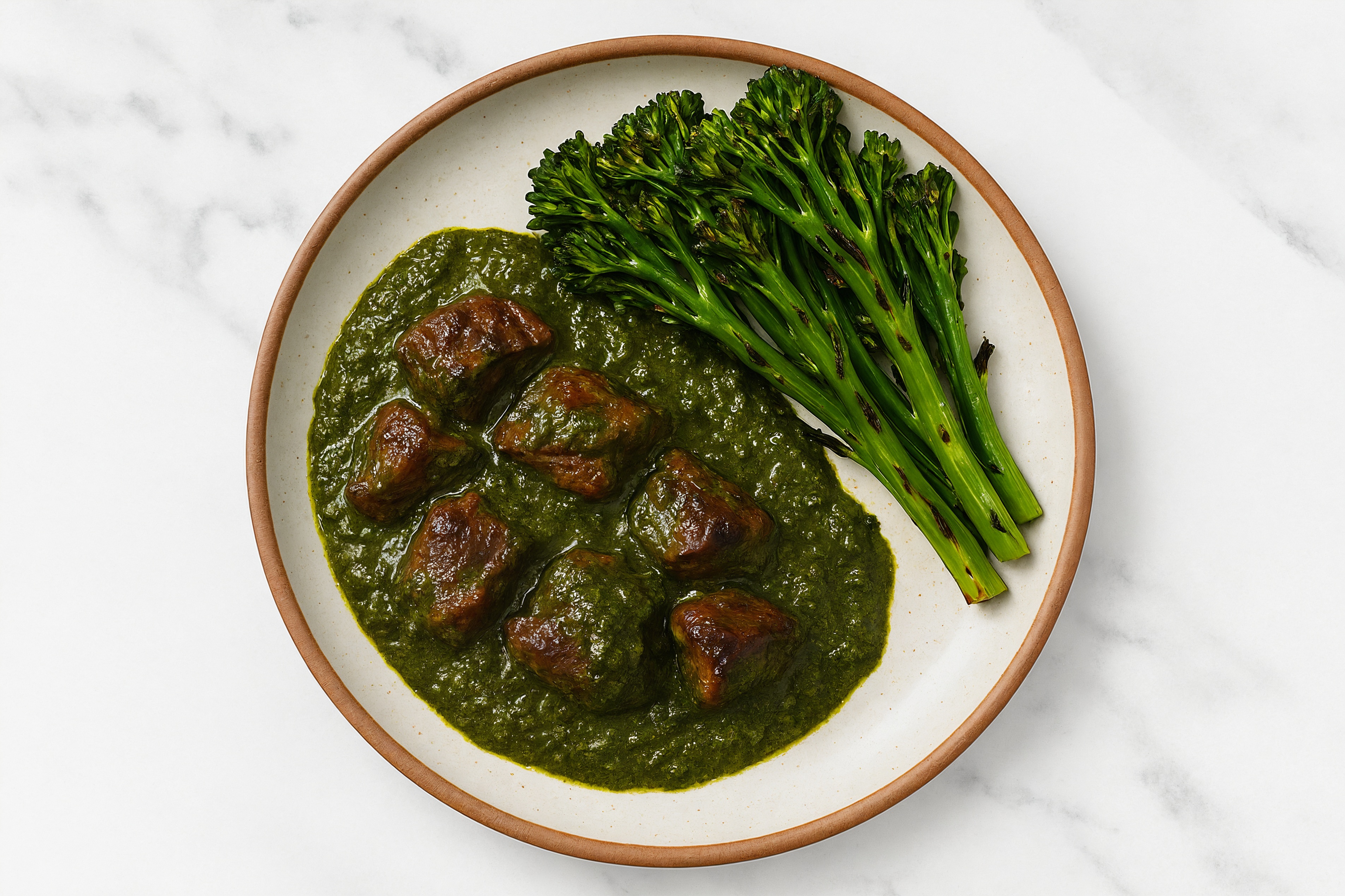 Lamb Saag + Sweet Baby Broccoli