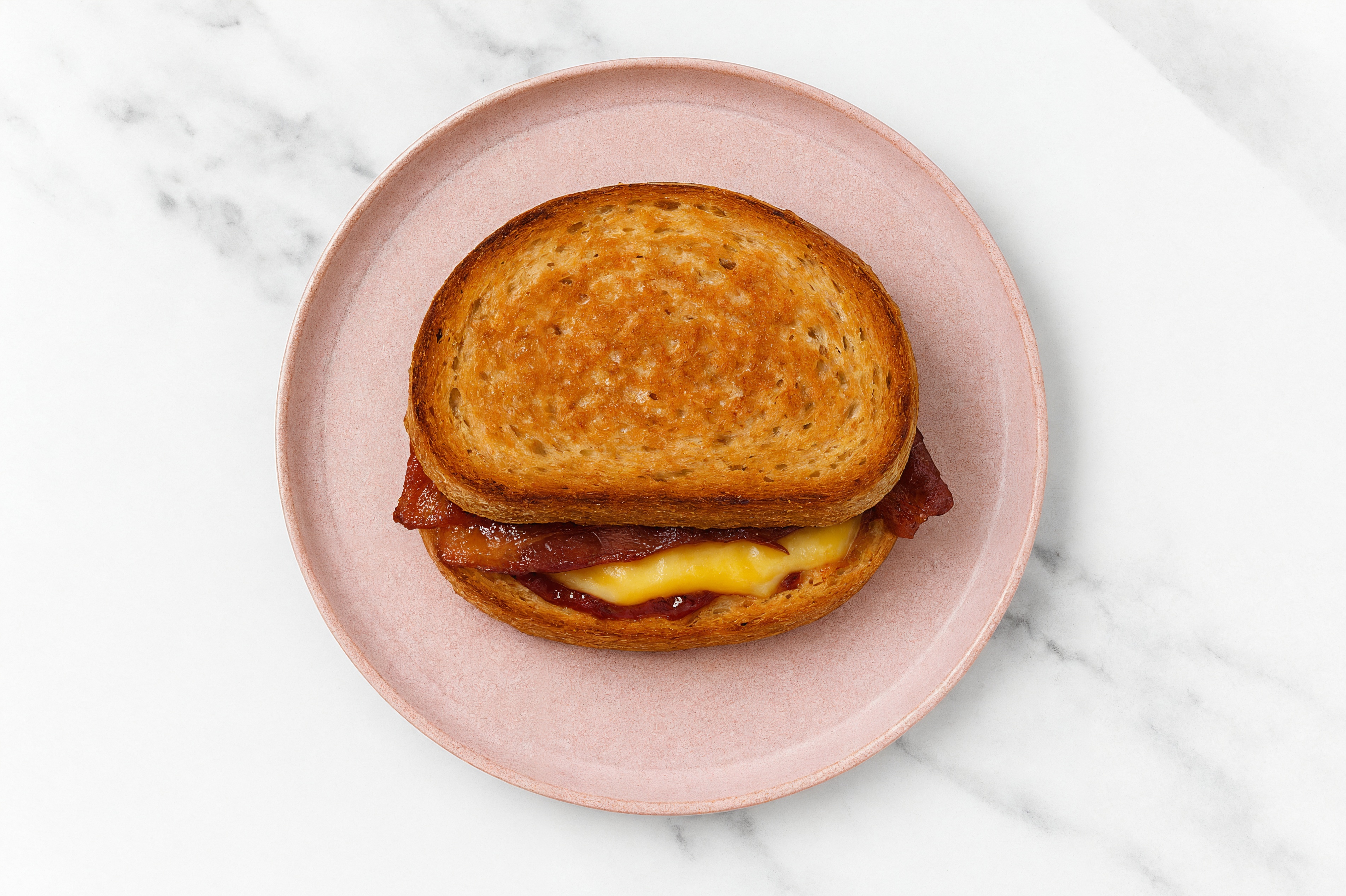Maple Bacon, Gouda + Strawberry Jam Multgrain Sourdough Grilled Cheese