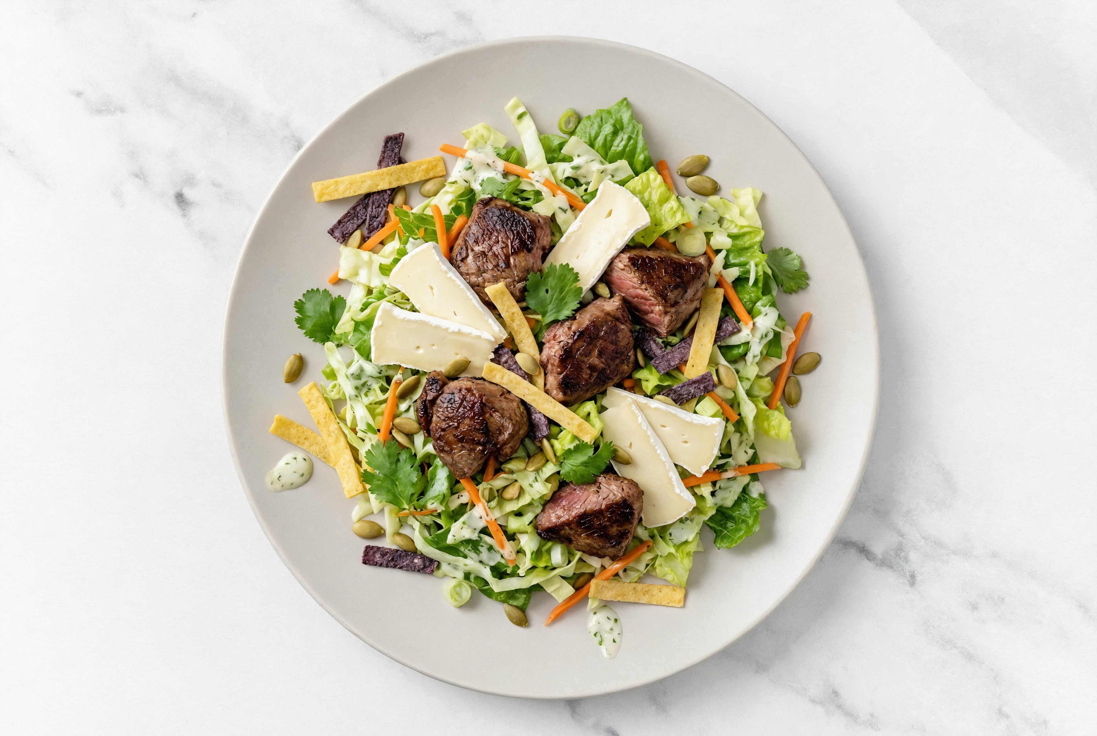 Creamy Brie Lamb Chopped Salad