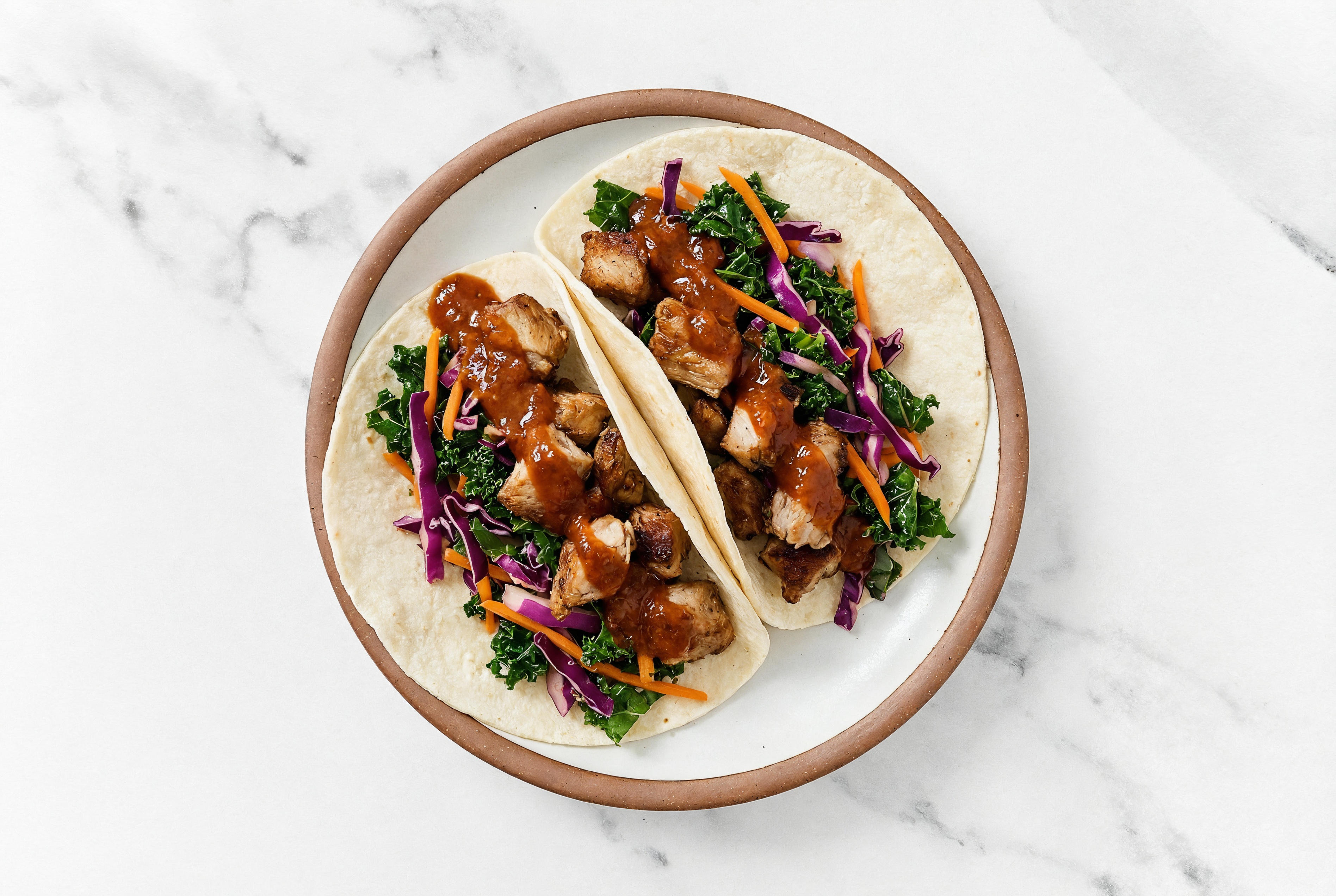 Hearty Rainbow Carnitas Tacos with Salsa Rojo