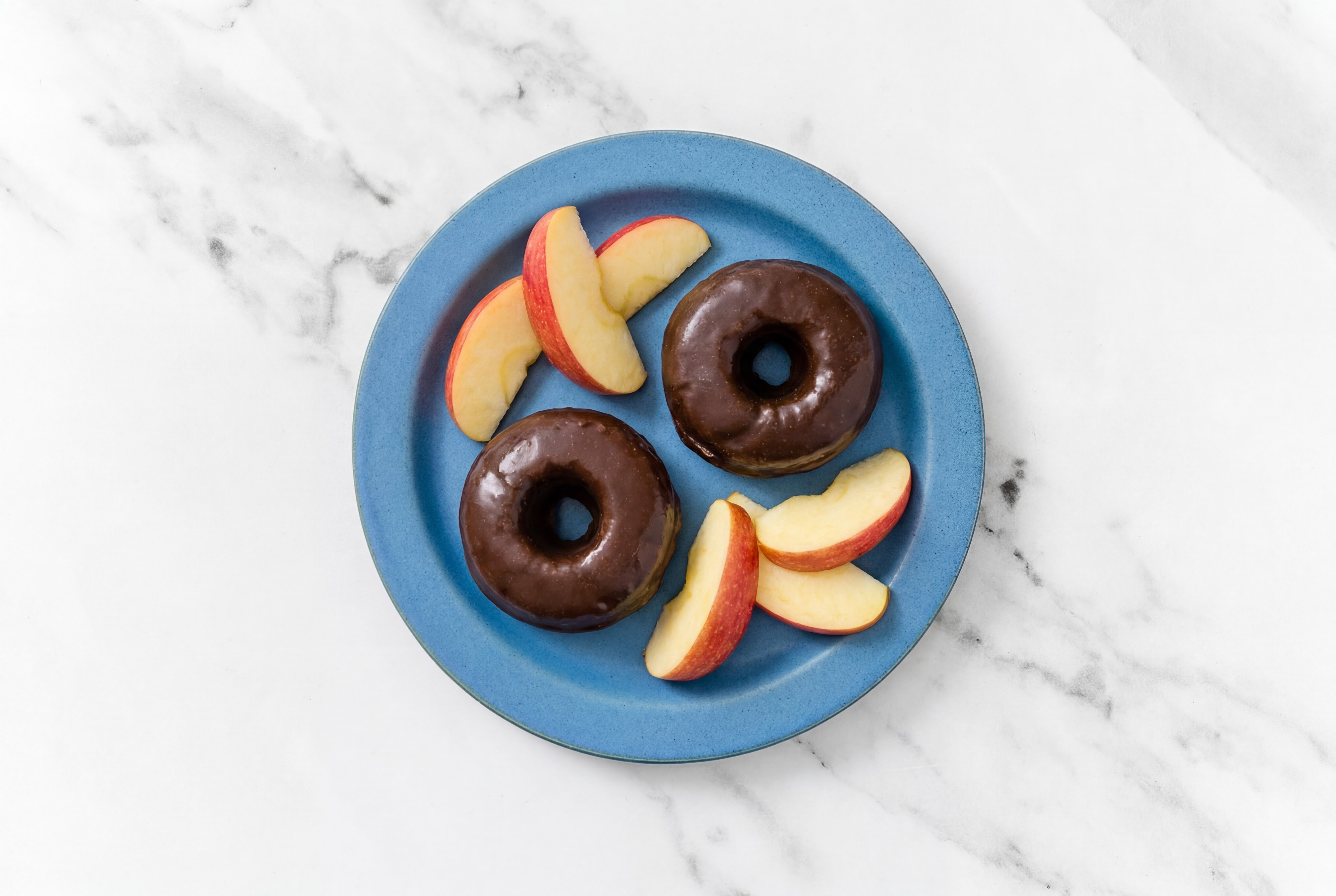 Plant-Based Mini Chocolate Donuts & Fuji Apples