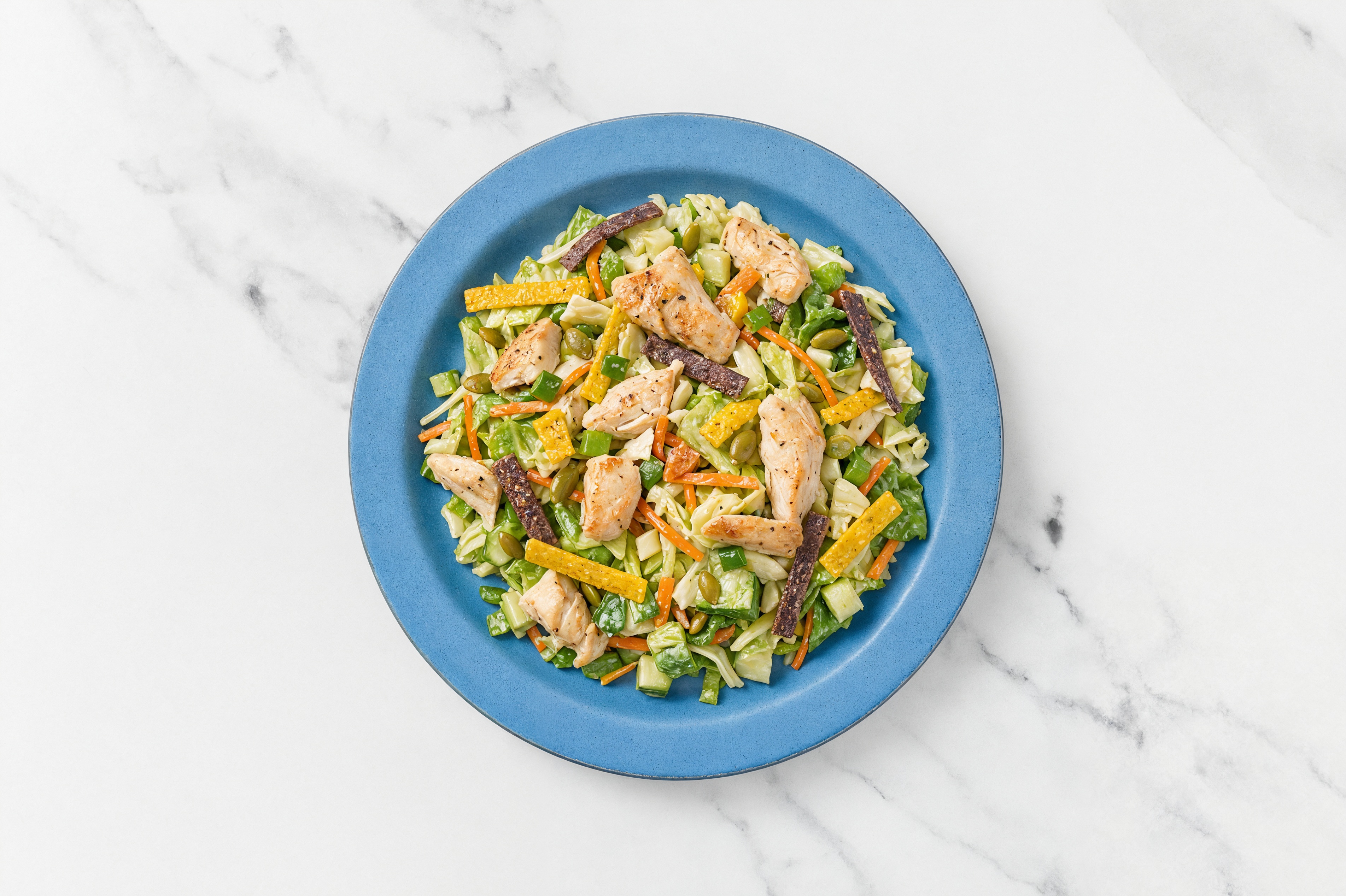 Southwest Salad with Salt + Pepper Chicken + English Cucumber