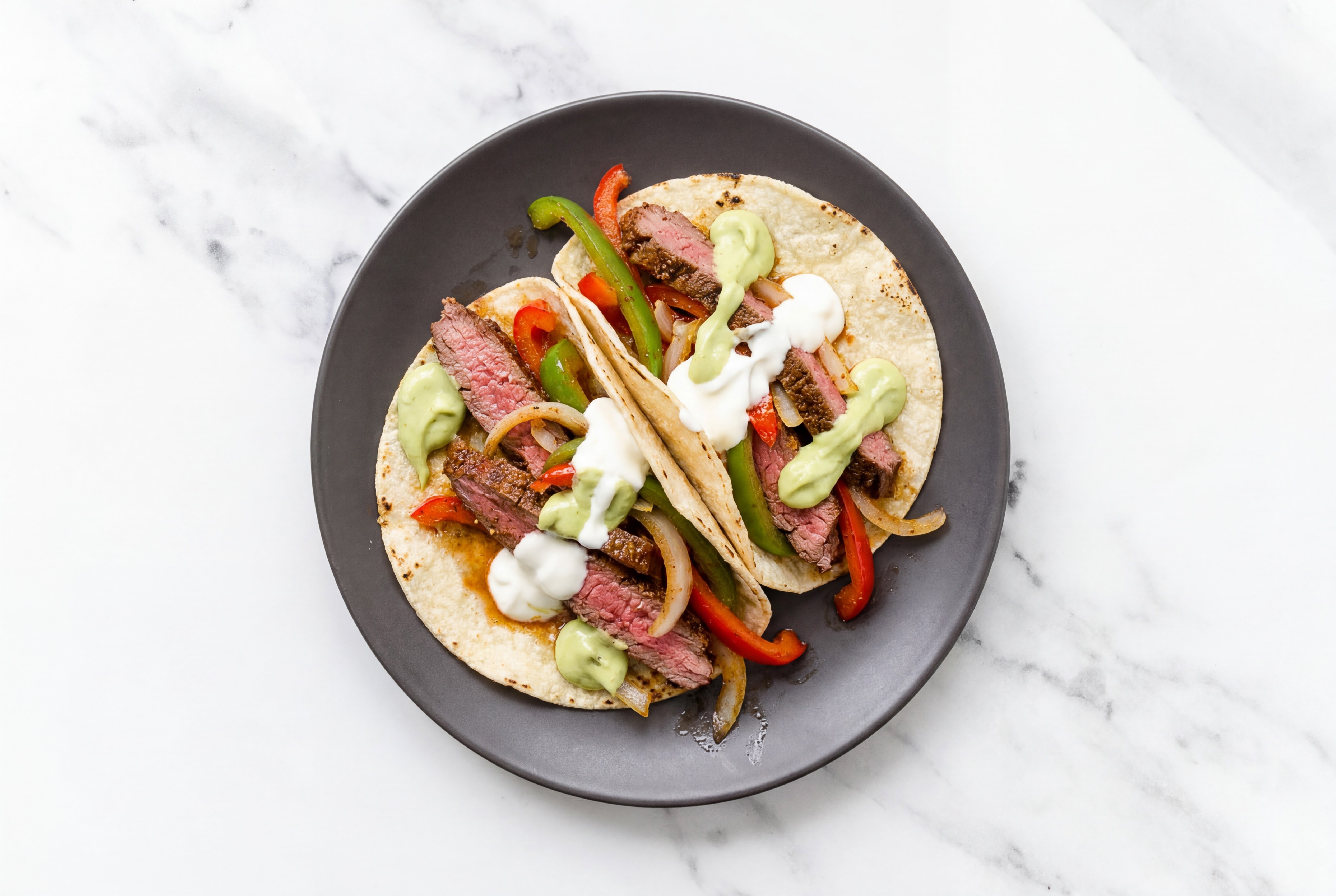 Simplest Flank Rosemary Garlic Beef Steak Fajitas