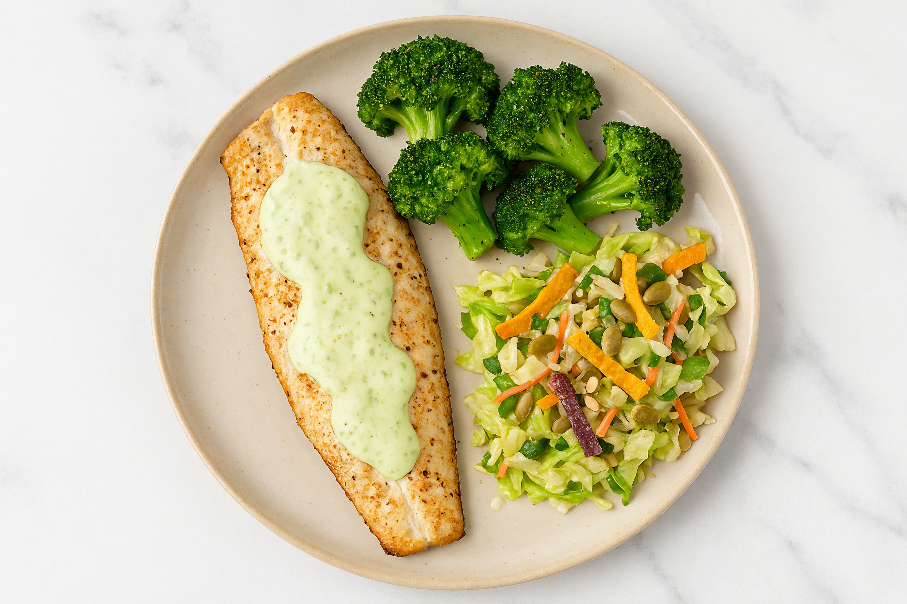 Jalapeño Sheet Pan Trout & Broccoli with Southwest Salad